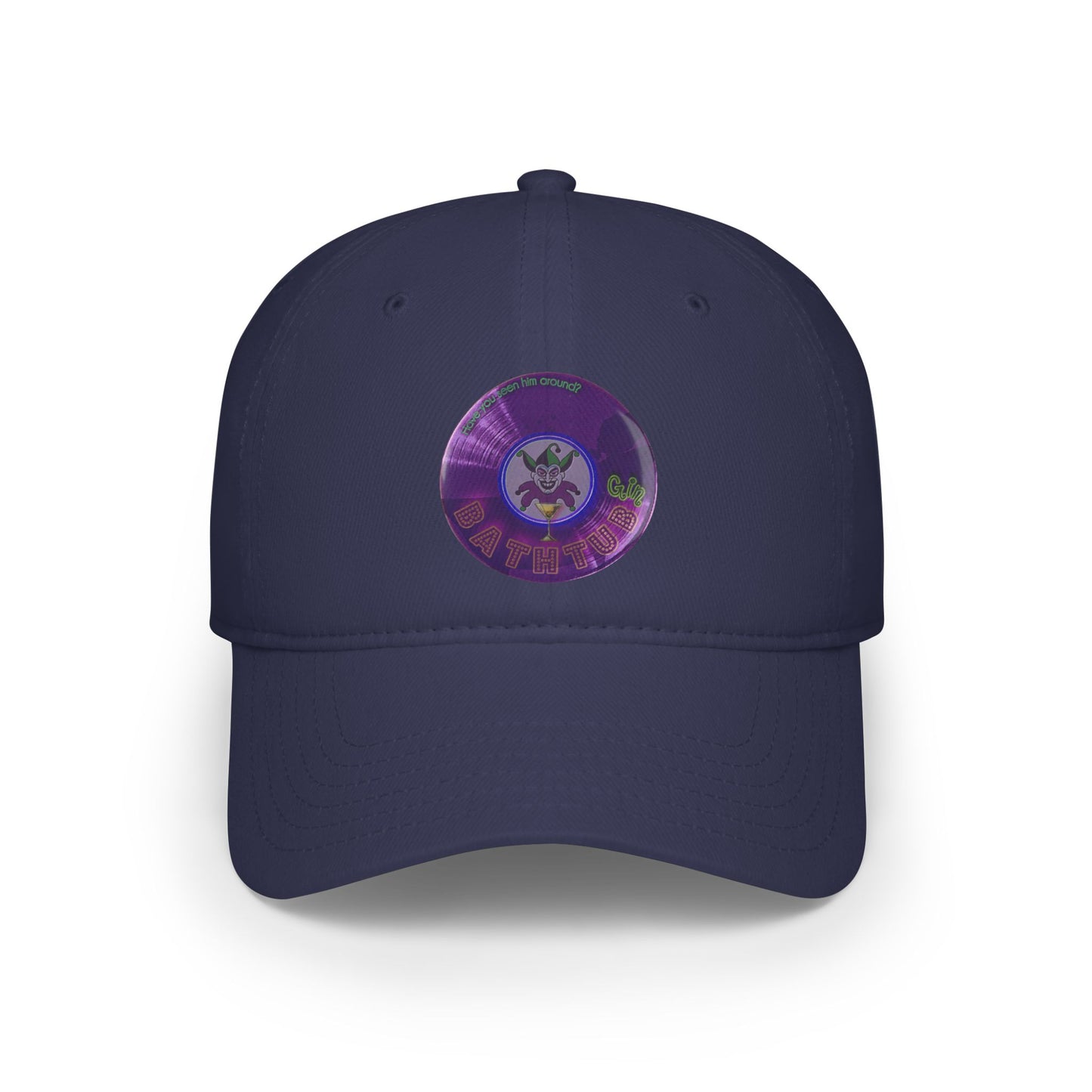 Lumpy Donut Baseball Cap - "The Joker's Personal Cap - Troubadour Edition" - variant 3 - vivid purple record donut w/