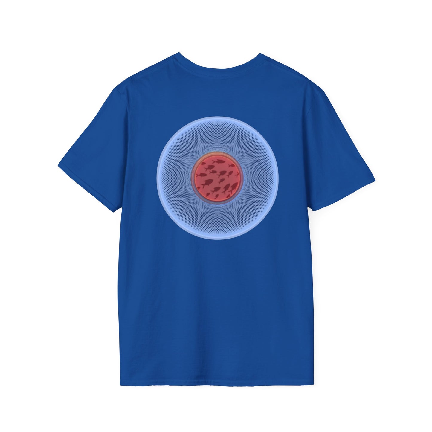 Classic Donut Tee - Unisex Soft-Style - "Swimming By" - variant 2 - blue phatty donut - series 1.0