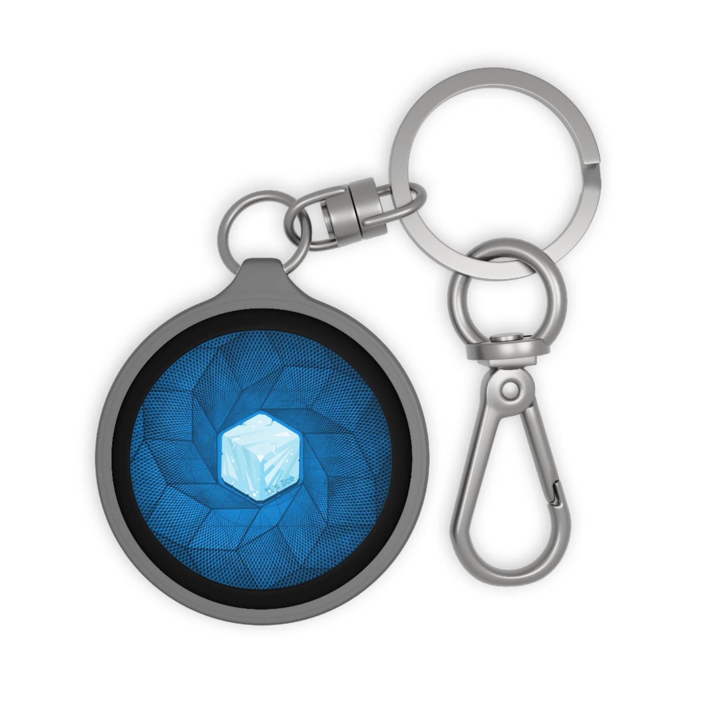 Lumpy Donut Keychain - "It's Ice... Cube's Donut " - series 1.0 - variant 2 - blue cube donut