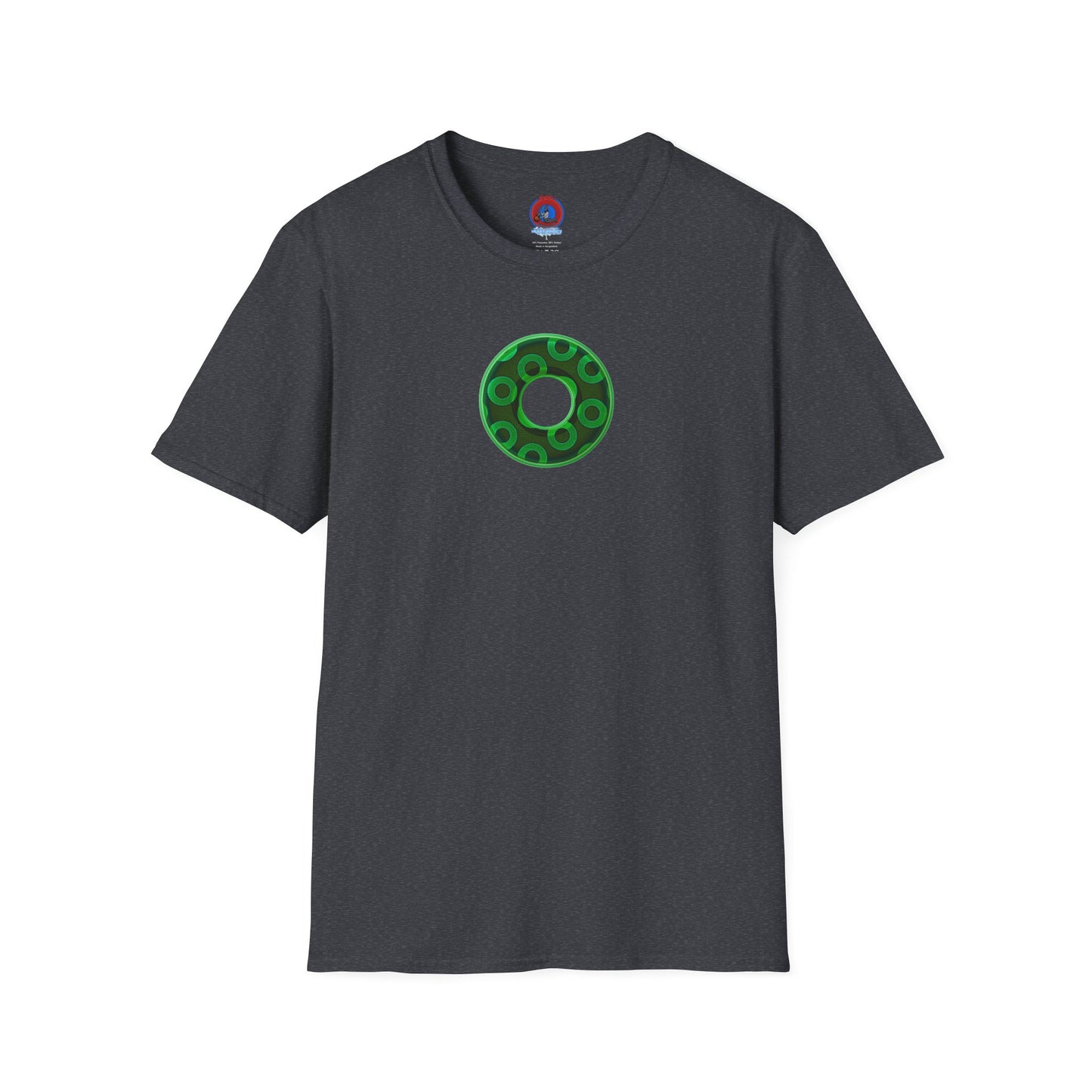 Plain Donuts/Unisex Soft-Style - "Plain Rustic Paradoxical Donuts" - light green/dark green donuts