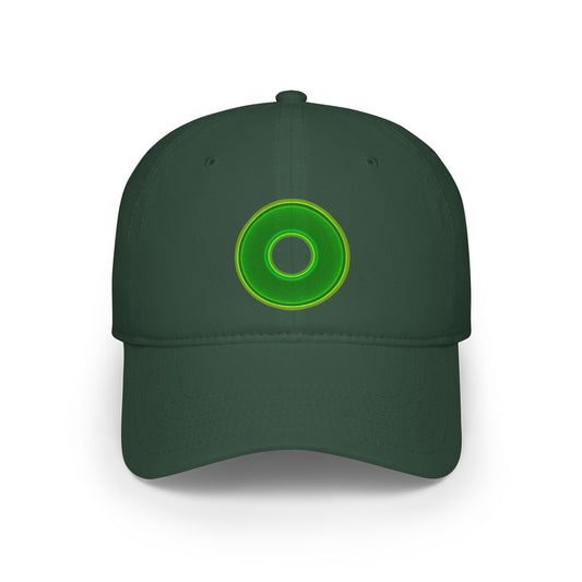Lumpy Donut Baseball Cap - "Plain [Mary] Jane" - vivid green donut w/