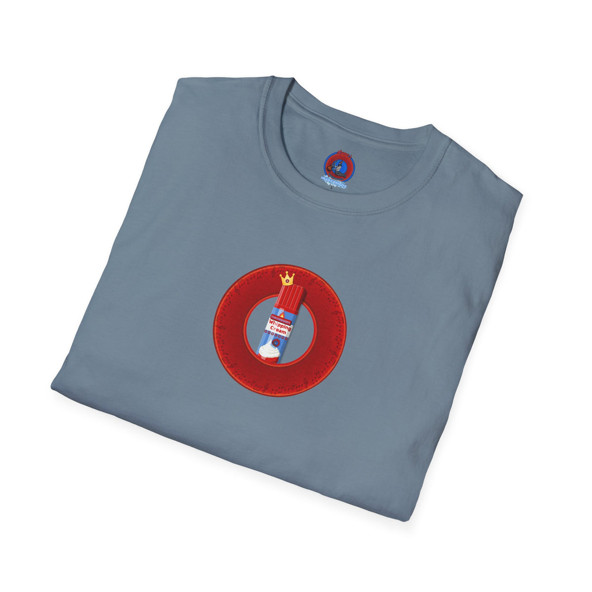 Classic Donut Tee - Unisex Soft-Style - "Princely Wooked Cream in a Can - YEMSG Donut " - vivid red donut