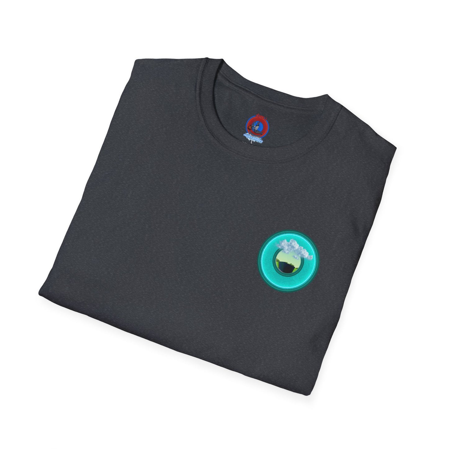 Classic Donut Tee - Unisex Soft-Style - "Got Rhombus?" - series 1.0  - variant 1 - turquoise/teal donut