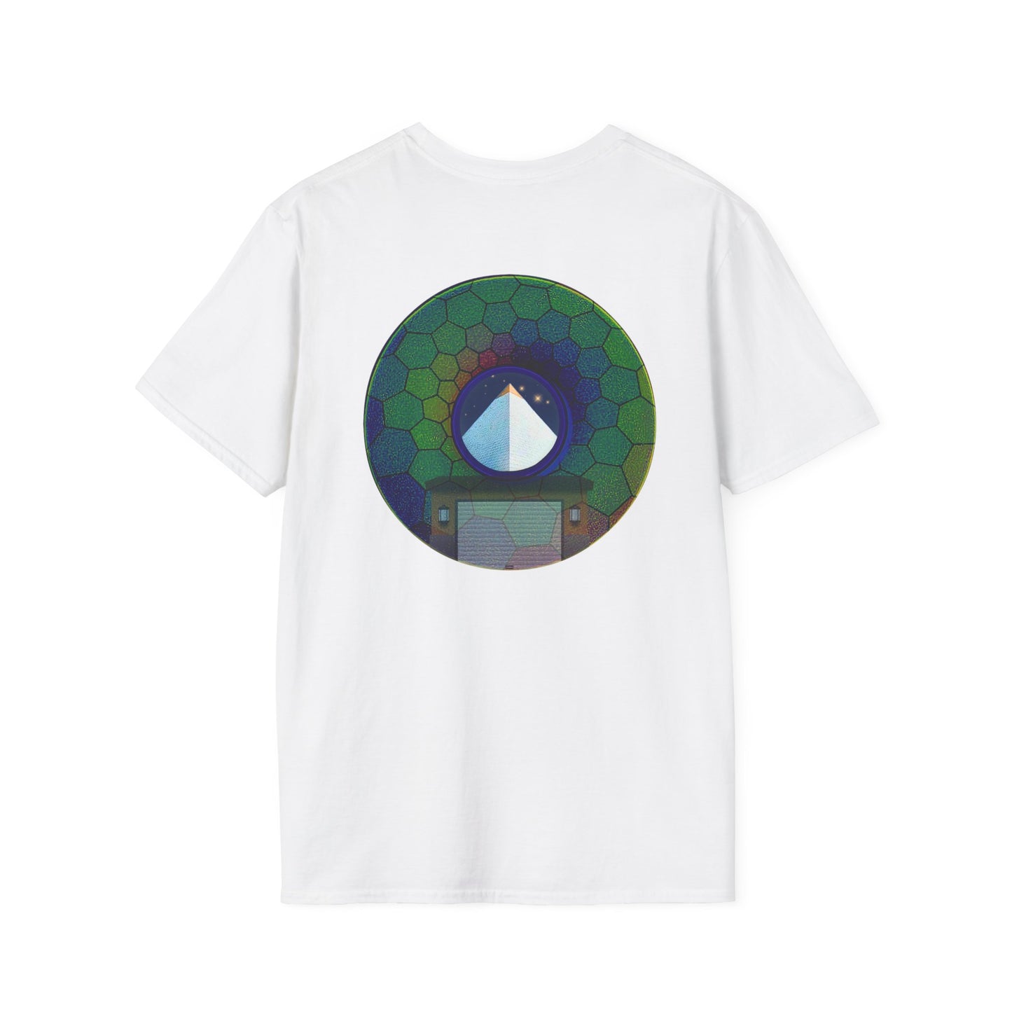 Classic Donut Tee - Unisex Soft-Style - "Limestone Donuts so Large" - variant 8 - green hexadonut w/garage
