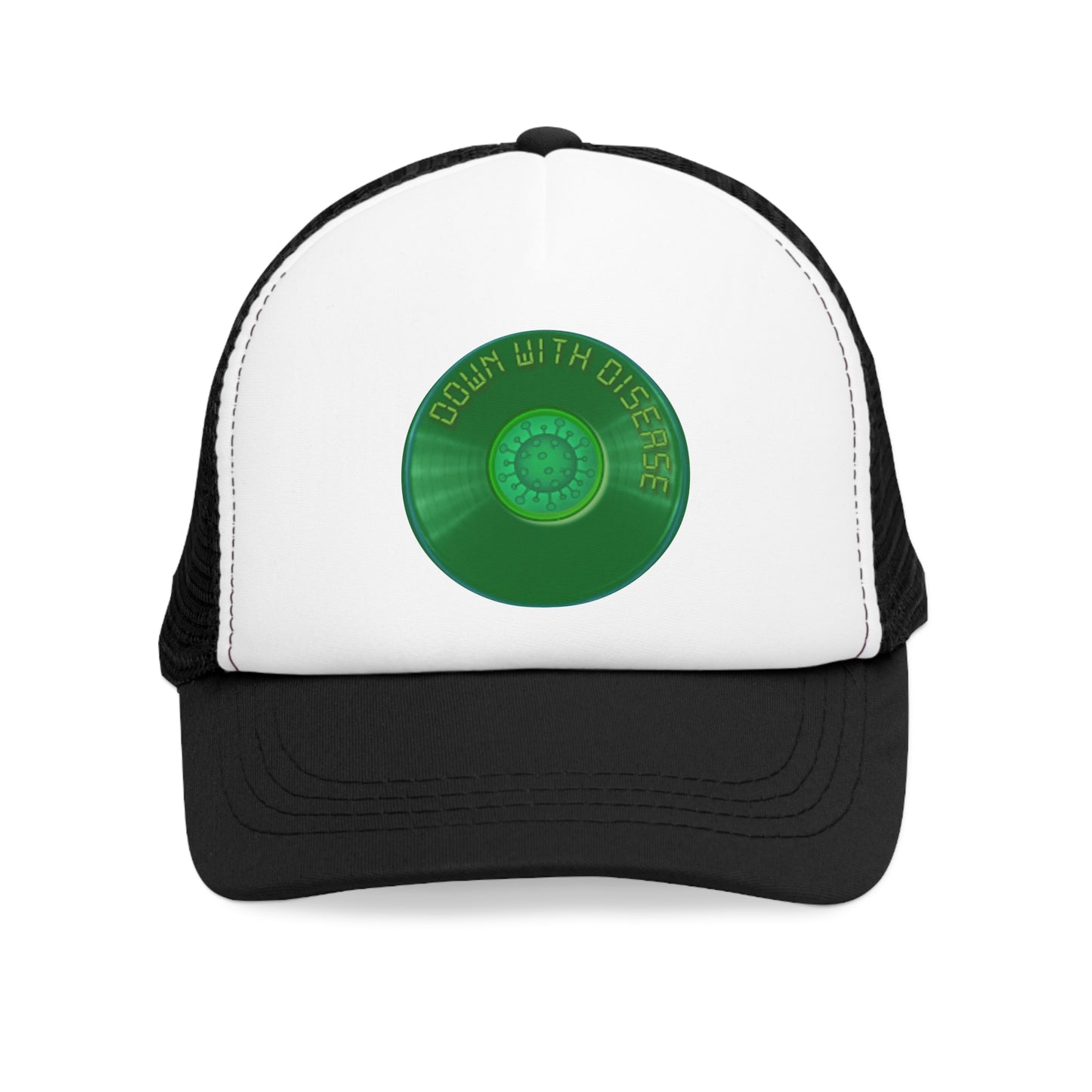 Lumpy Trucker Hat - "Down With This Hat" - green donut