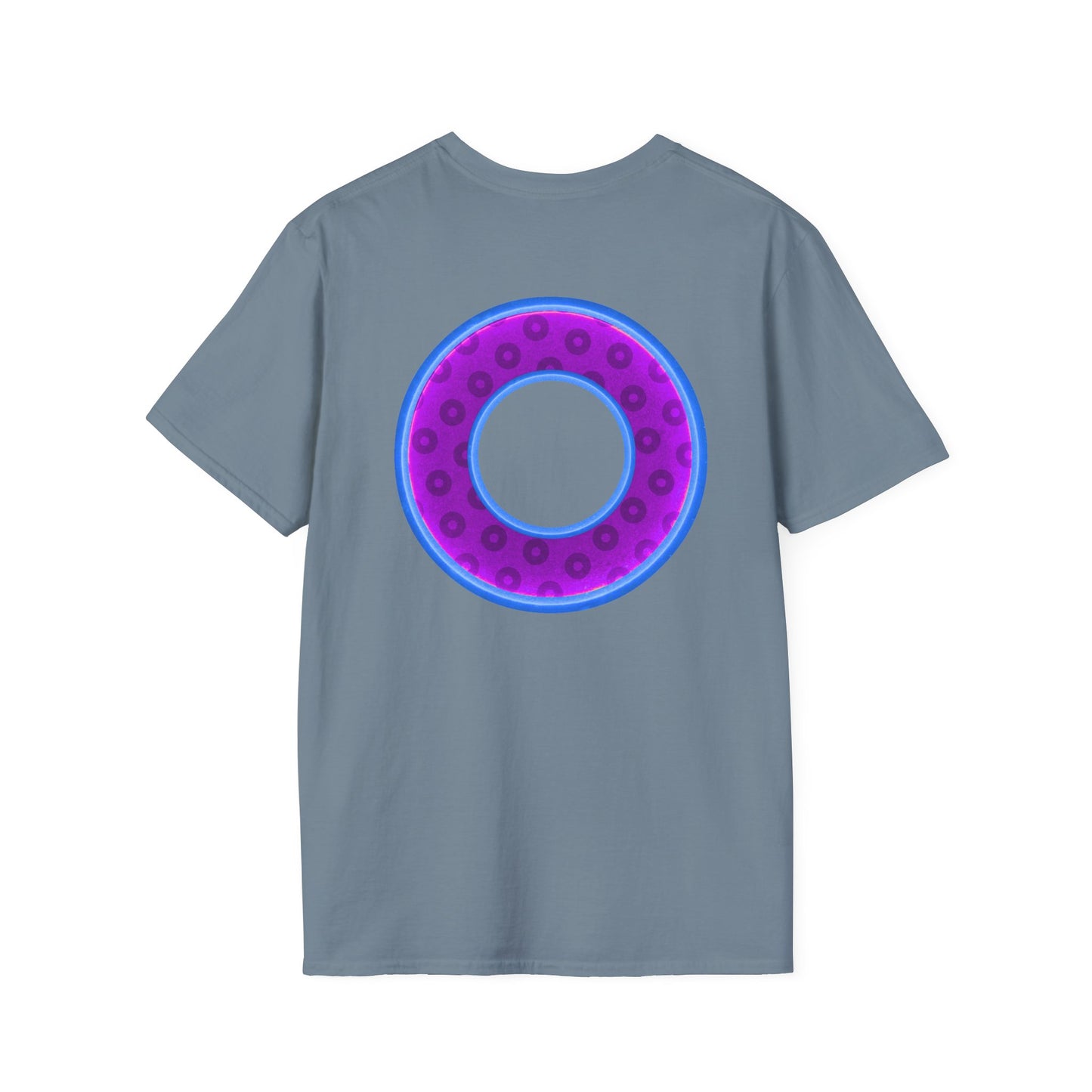 Plain Donuts/Unisex Soft-Style - "Plain Wide Mouthed Paradoxical Donuts" - purple/light royal blue donuts