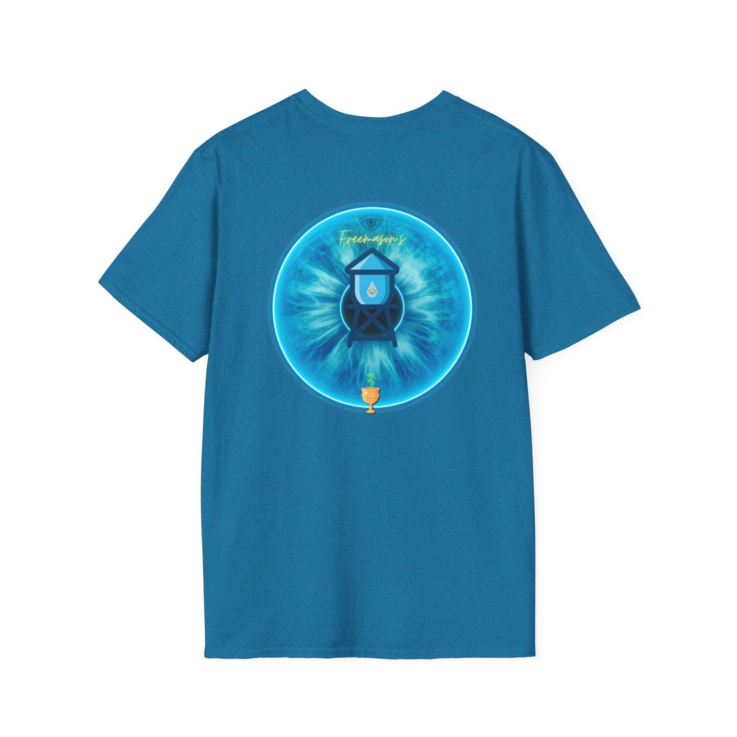 Classic Donut Tee - Unisex Soft-Style - "The Peering Donut of Opacity" - light blue idonut - variant 2