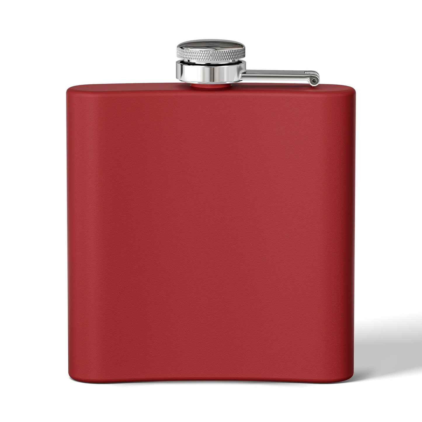 Lump's Donut Flask 6 oz -  "It's Ice... Cube's Donut Flask" - variant 1 - red cubed donut - [*w/your choice of 6 backgrounds]