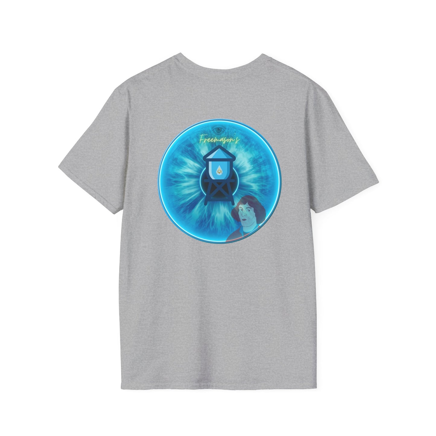 Classic Donut Tee - Unisex Soft-Style - "The Peering Donut of Opacity" - light blue idonut - variant 3