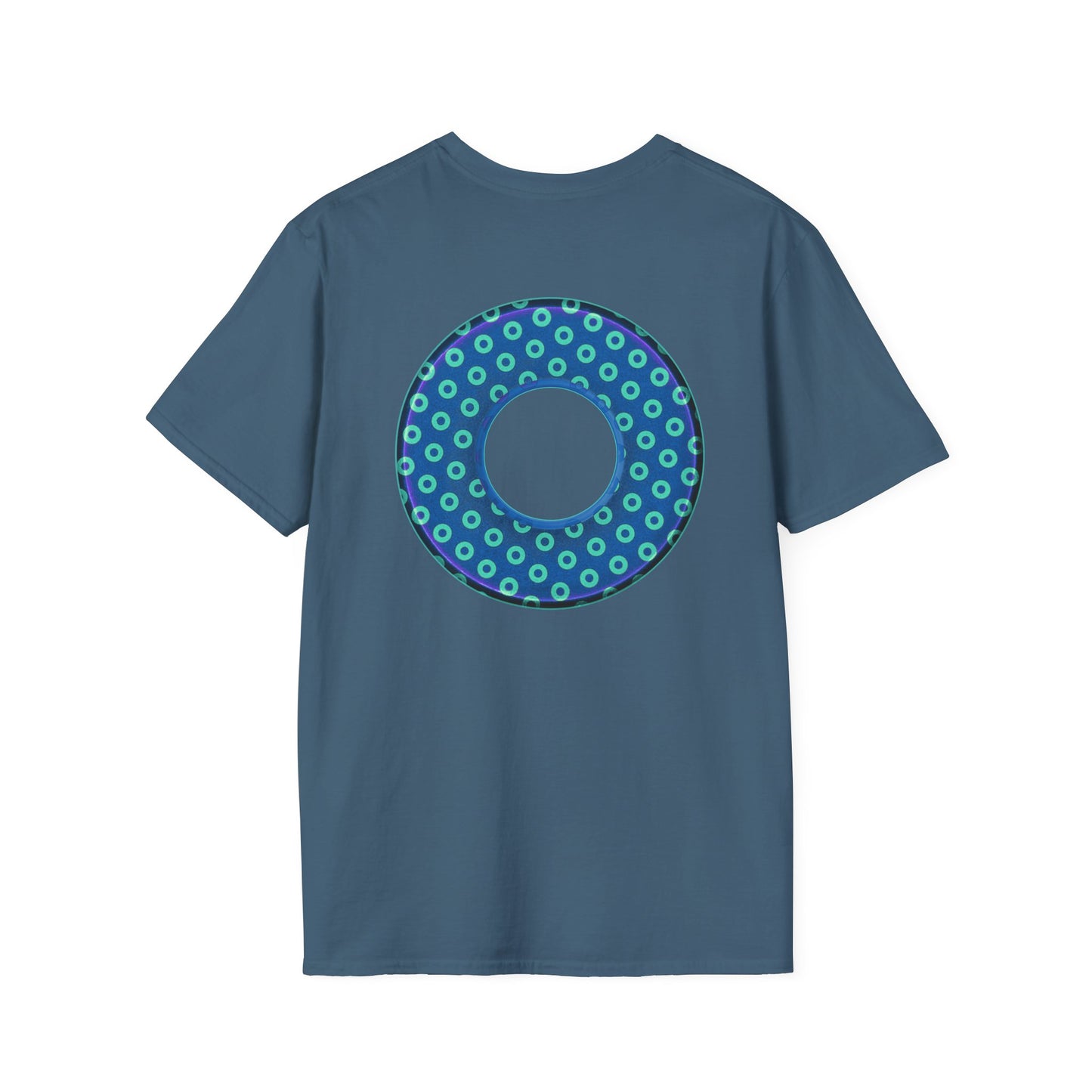 Plain Donuts/Unisex Soft-Style - "Plain Electric Paradoxical Donuts" - blue/seafoam green donuts