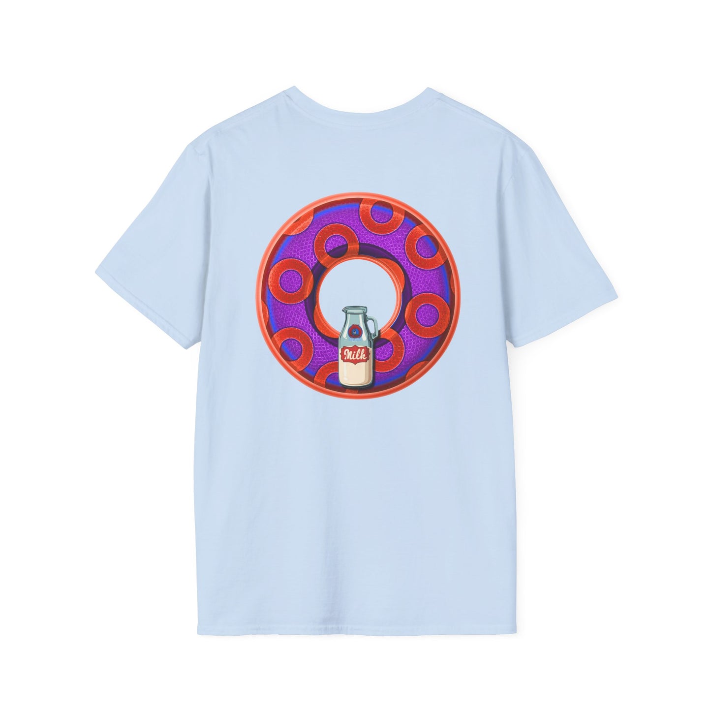 Classic Donut Tee - Unisex Soft-Style - "Wooked Cream - YEMSG Donut " -purple/red rustic paradox donut - variant 6