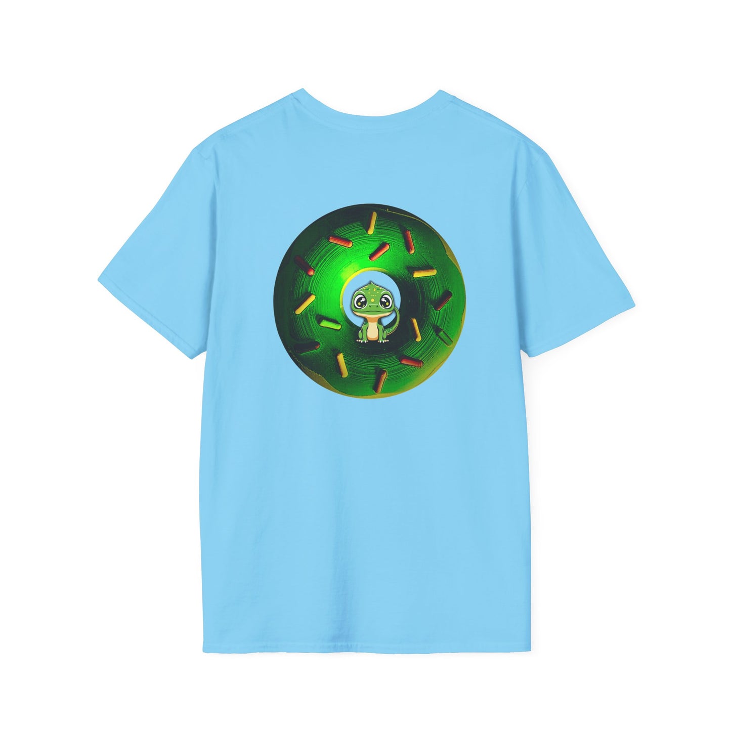 Classic Donut Tee - Unisex Soft-Style - "Baby Rutherford" - green donut - series 1.0