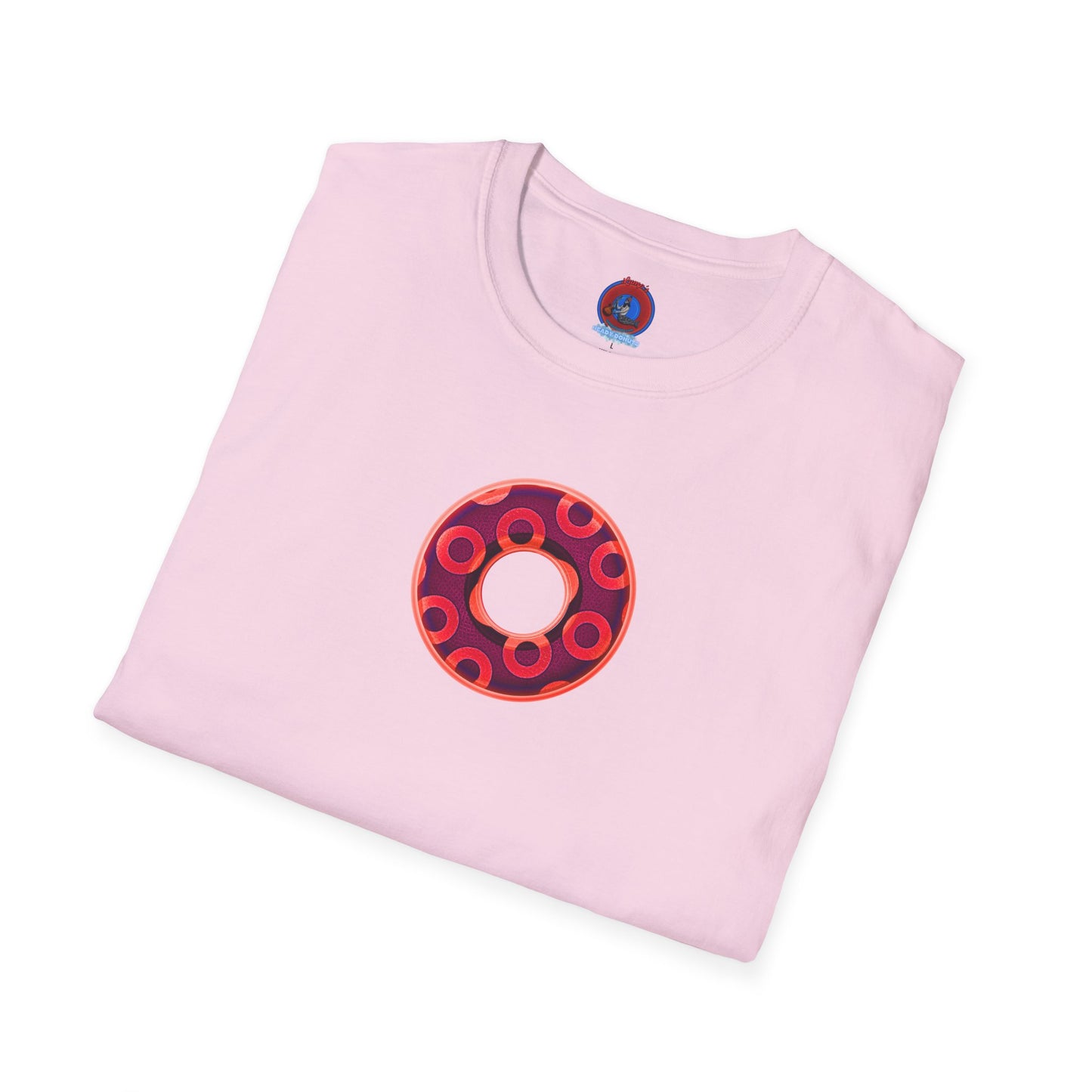 Plain Donuts/Unisex Soft-Style - "Plain Rustic Paradoxical Donuts" - bright red/burgundy donuts