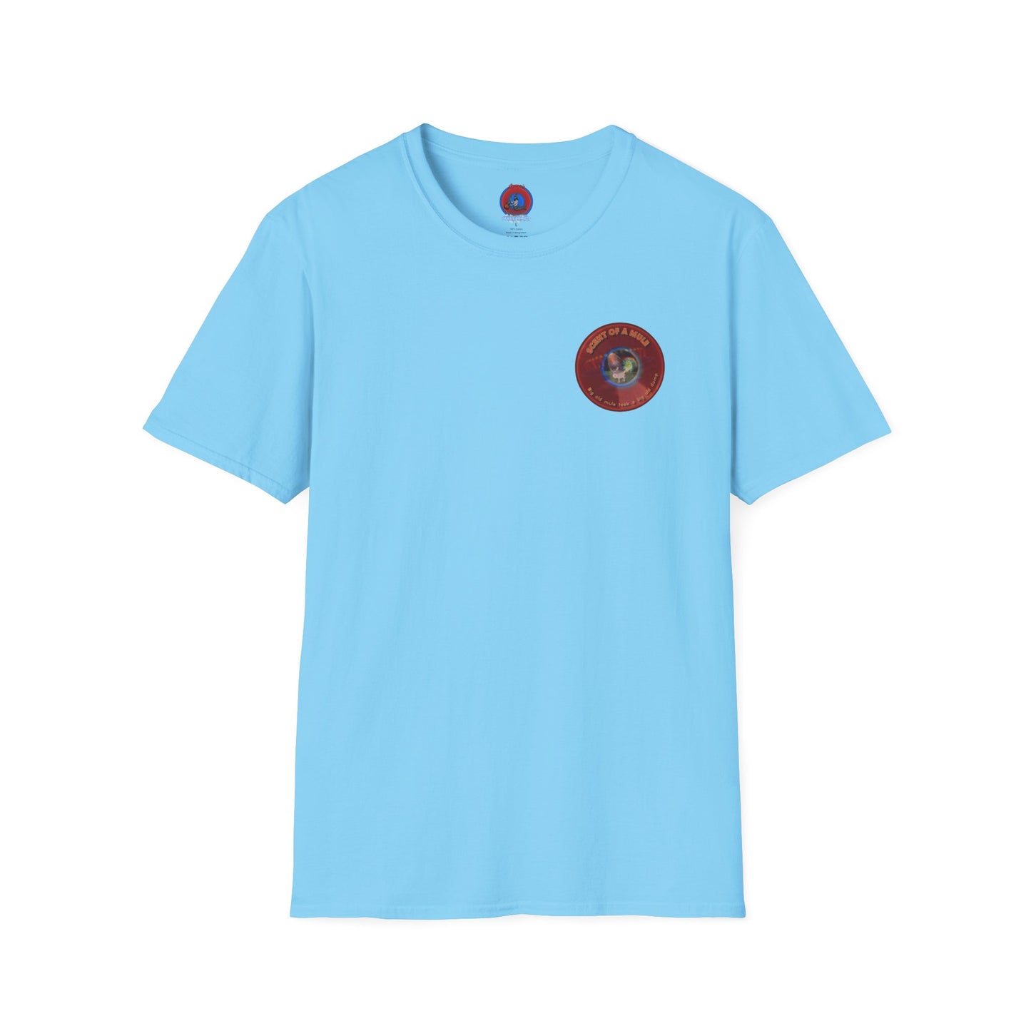 Classic Donut Tee - Unisex Soft-Style - "Mule Feed Donuts" - series 1.0 - variant 2 - red donut