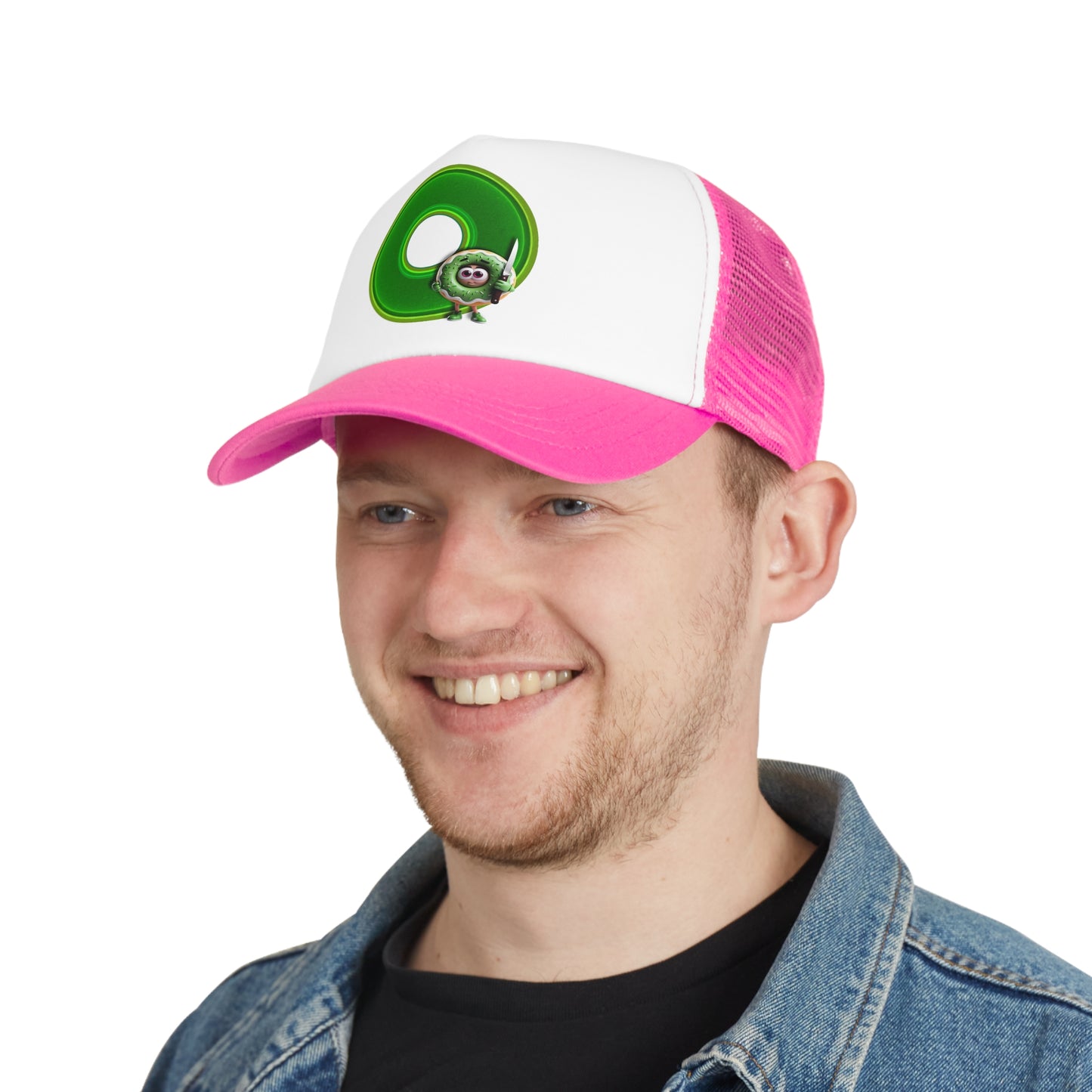 Lumpy Trucker Hat - "My Phriend the Donut" - variant 2 - green donut
