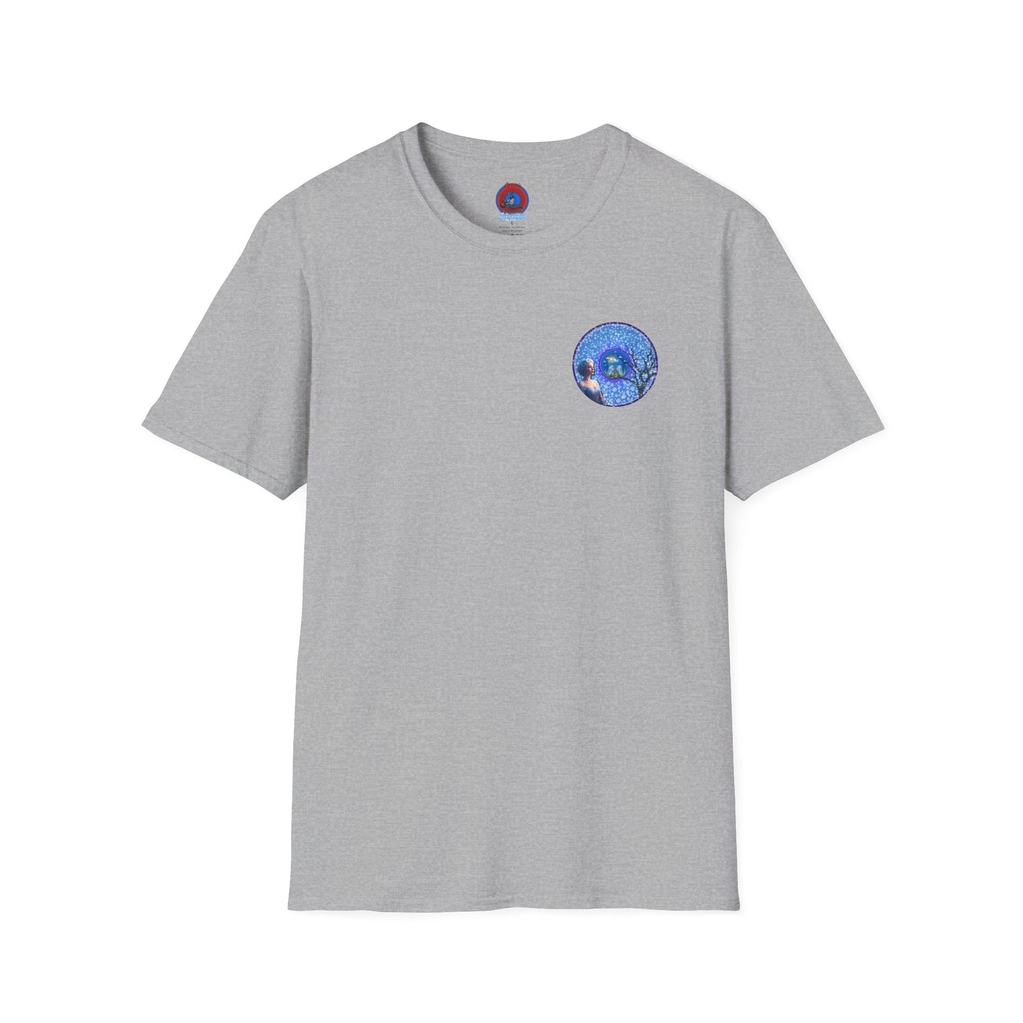 Classic Donut Tee - Unisex Soft-Style - "The Donut Locked in Glaciers" - series 1.0 - blue donut