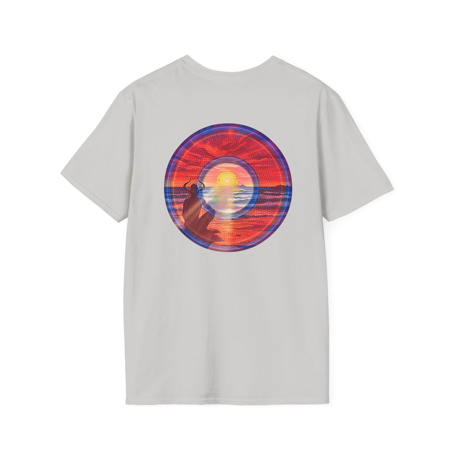 Classic Donut Tee - Unisex Soft-Style - "The Squirming Donut" - red picture donut