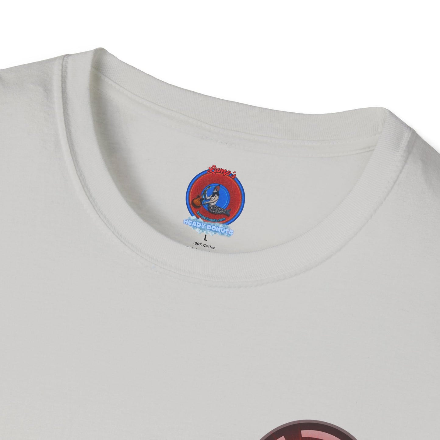 Classic Donut Tee - Unisex Soft-Style - "2025: a Donut Odyssey" - series 1.0 - variant 2 - black/red donut