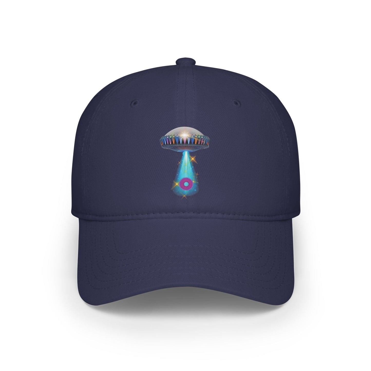 Lumpy Donut Baseball Cap - "Mothership Donut Cap" -  variant 2 - donut w/tractor beam