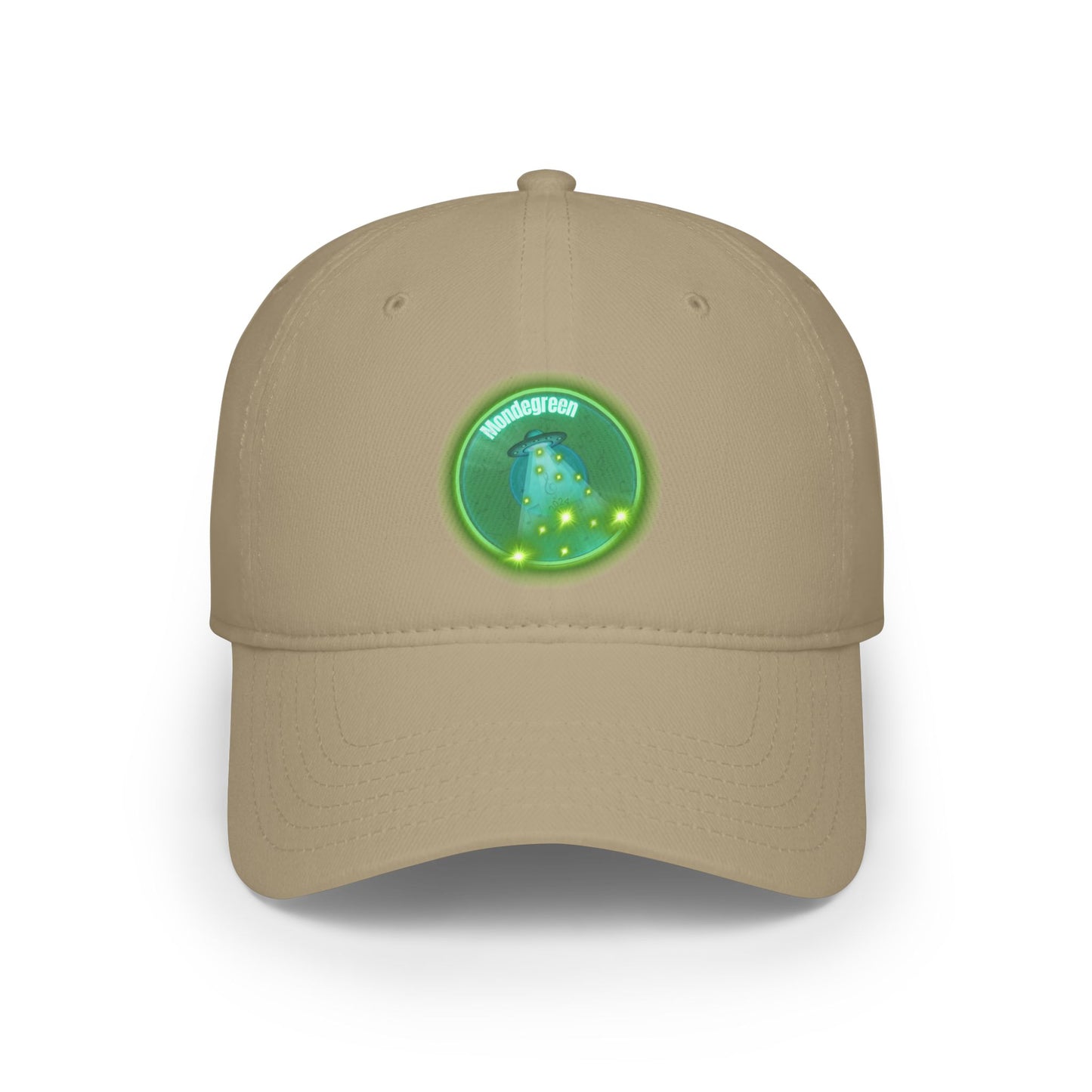 Lumpy Donut Baseball Cap - "Close Encounters of the Delaware Kind" - variant 1 - vivid green record donut w/
