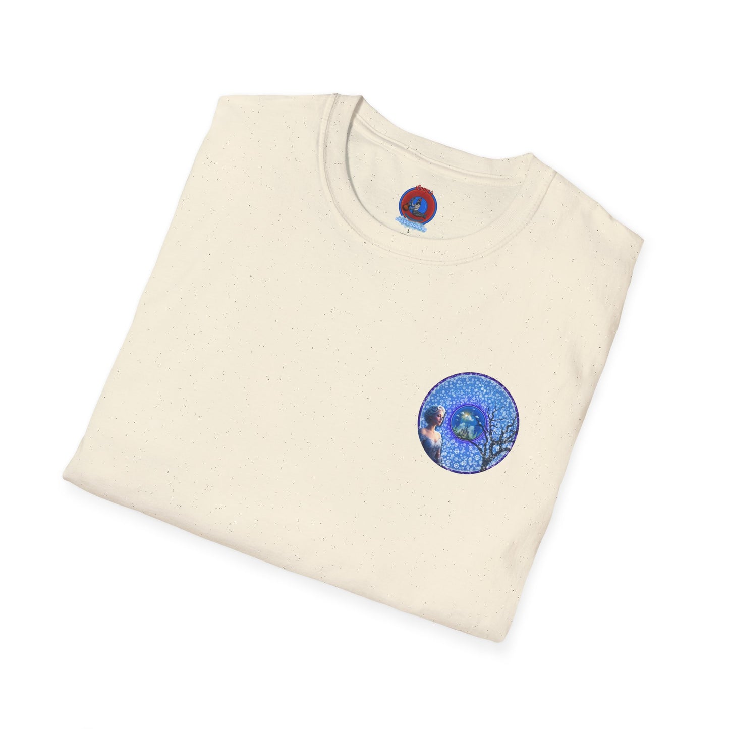 Classic Donut Tee - Unisex Soft-Style - "The Donut Locked in Glaciers" - series 1.0 - blue donut
