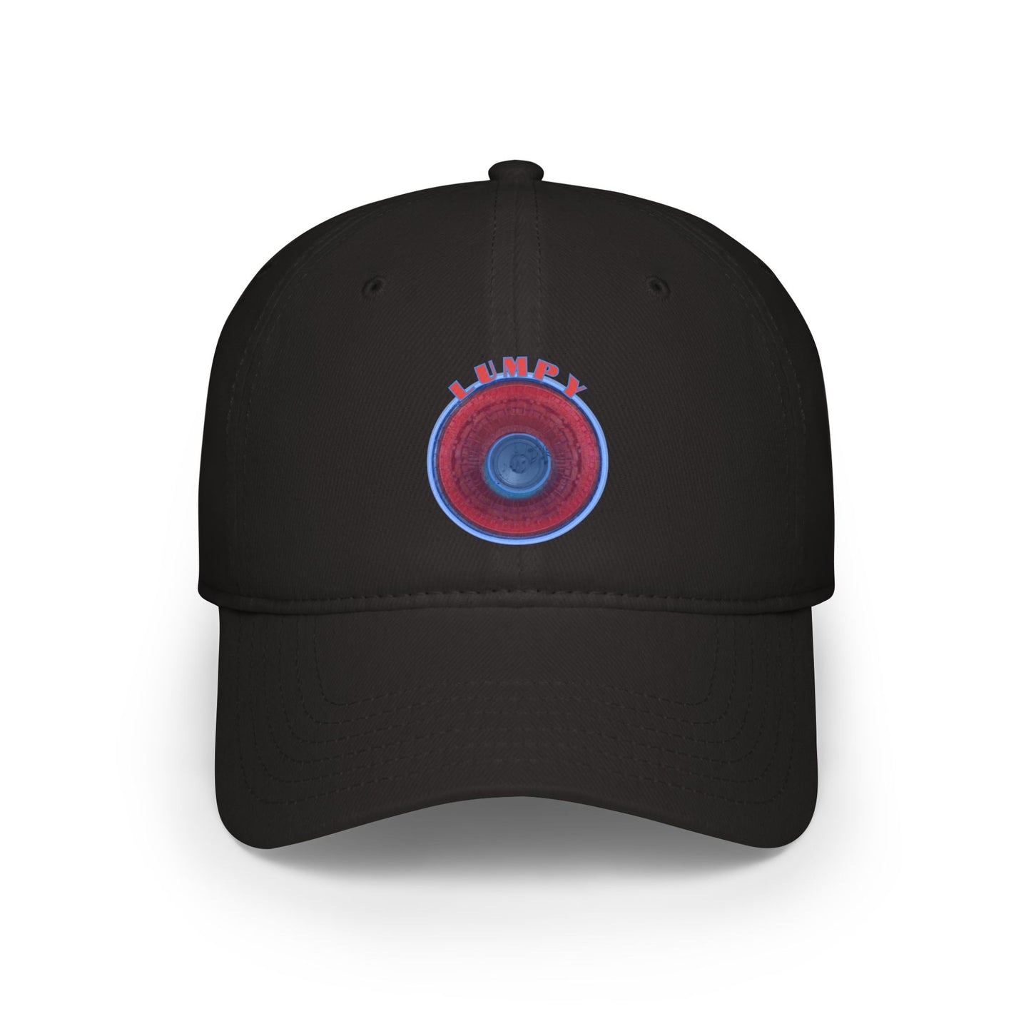 Lumpy Donut Baseball Cap - "Lumpy Tube Donut" - red tube donut w/