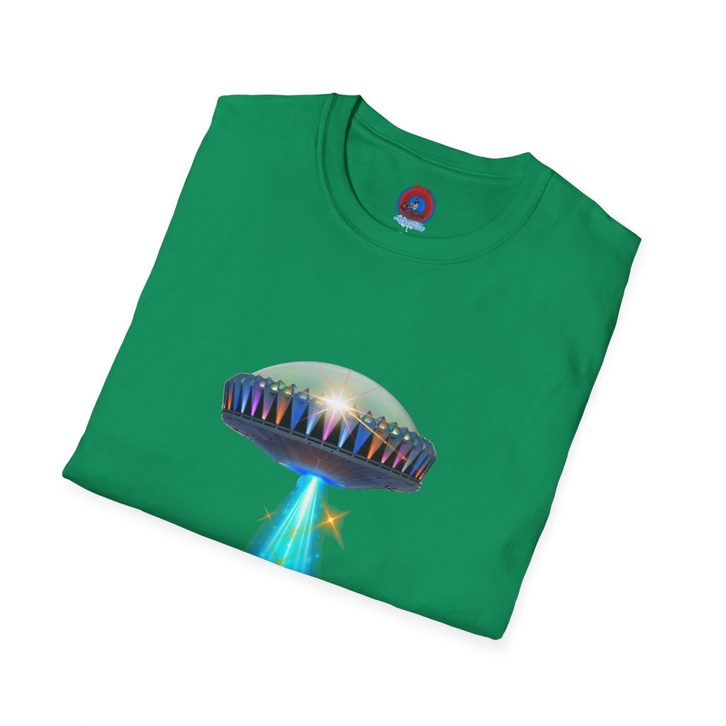 Classic Donut Tee - Unisex Soft-Style - "Donuts now Served on the Mothership" - series 1.0  - variant 6  - tractor-beamed donut