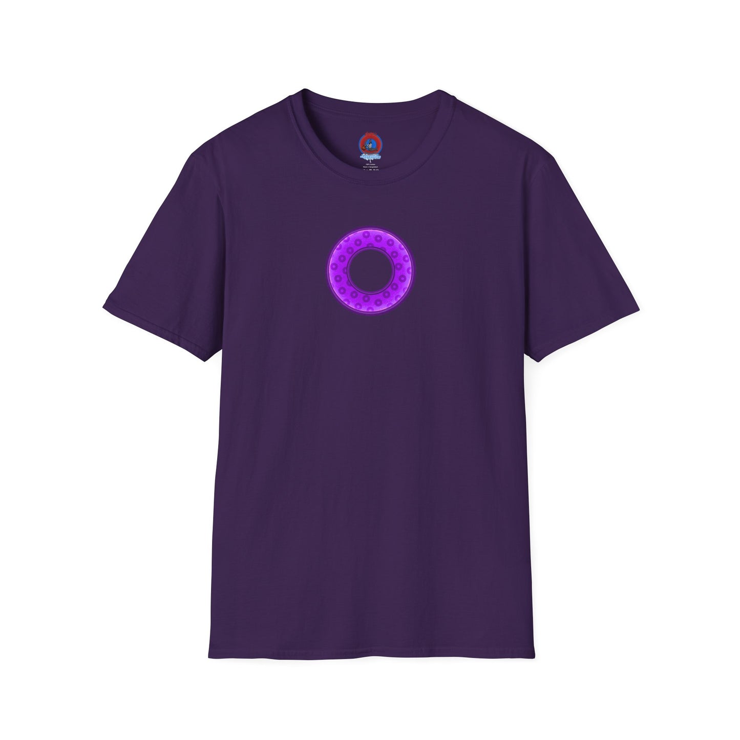 Plain Donuts/Unisex Soft-Style - "Plain Wide Mouthed Paradoxical Donuts" - bright purple/dark purple donuts