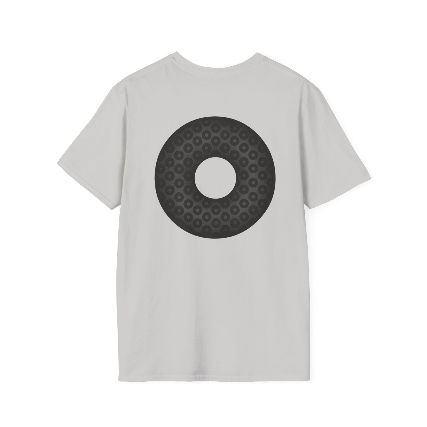 Plain Donuts/Unisex Soft-Style - "Plain Paradoxical Grided Donut" - black/black donuts