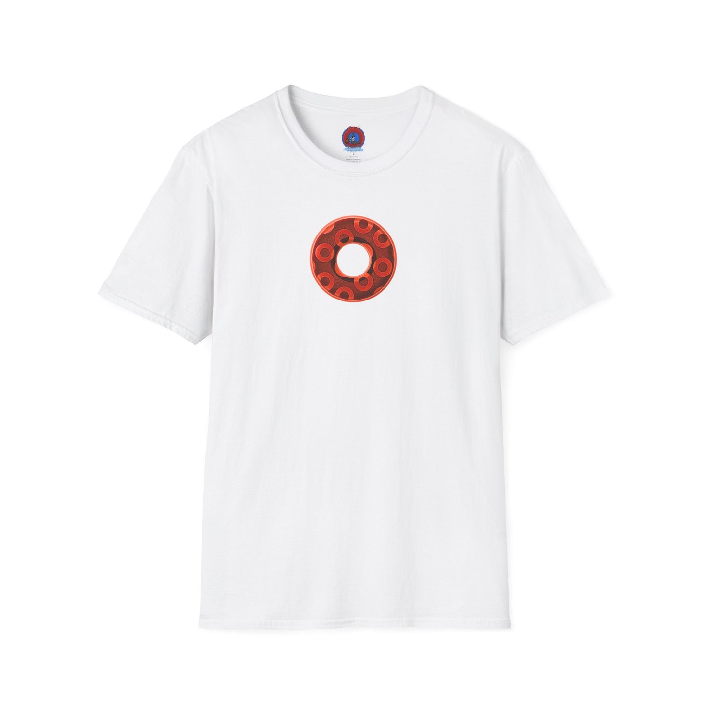 Plain Donuts/Unisex Soft-Style - "Plain Rustic Paradoxical Donuts" - red/dark red donuts