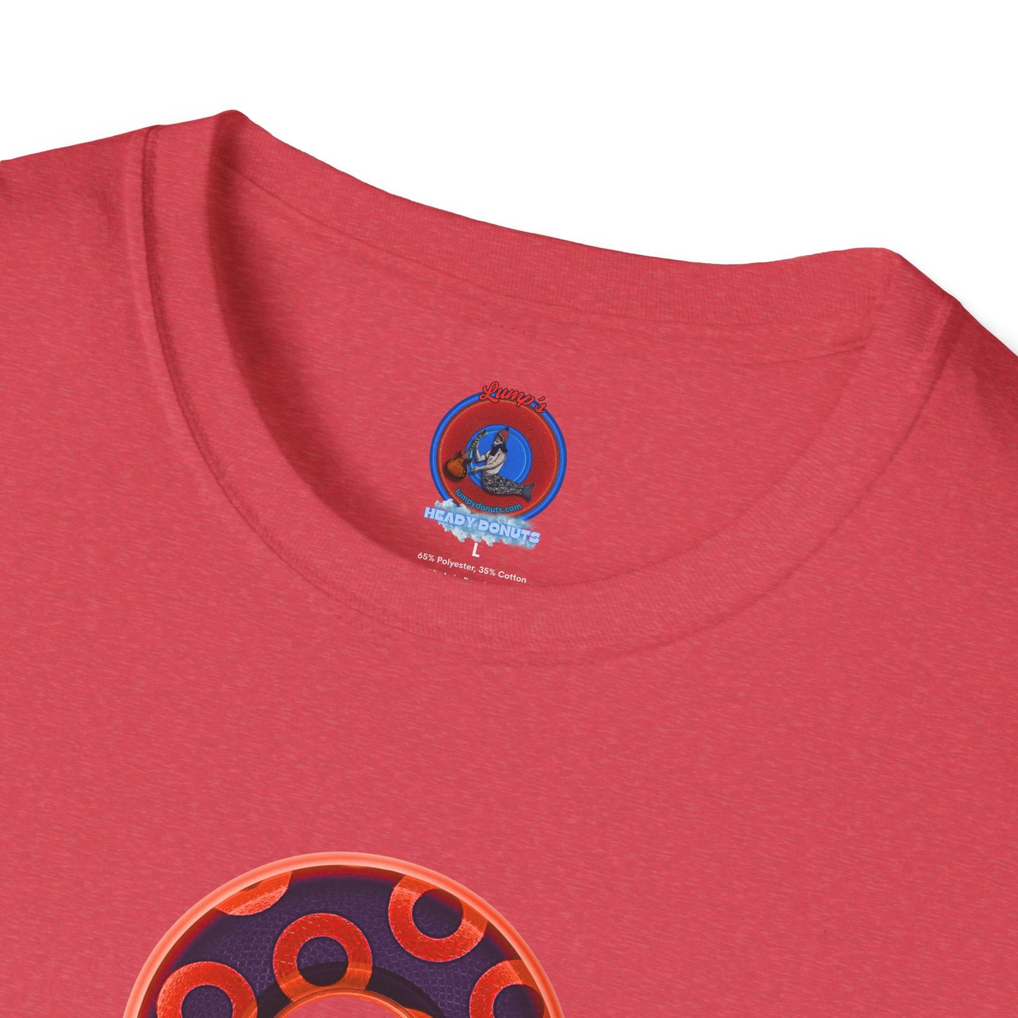 Plain Donuts/Unisex Soft-Style - "Plain Rustic Paradoxical Donuts" - red/midnight blue donuts