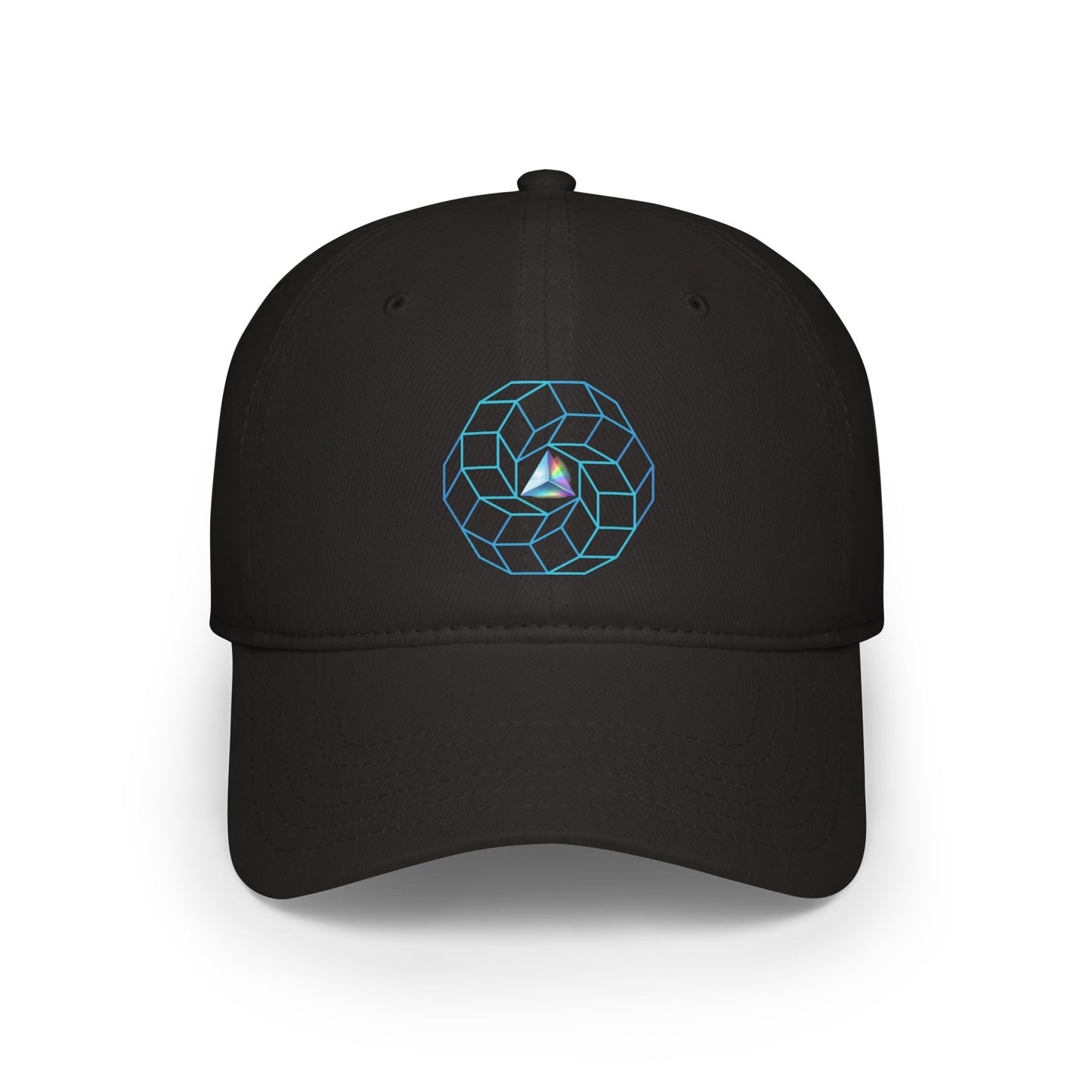 Lumpy Donut Baseball Cap - "Dark Side of this Donut Cap" - blue cubed donut w/