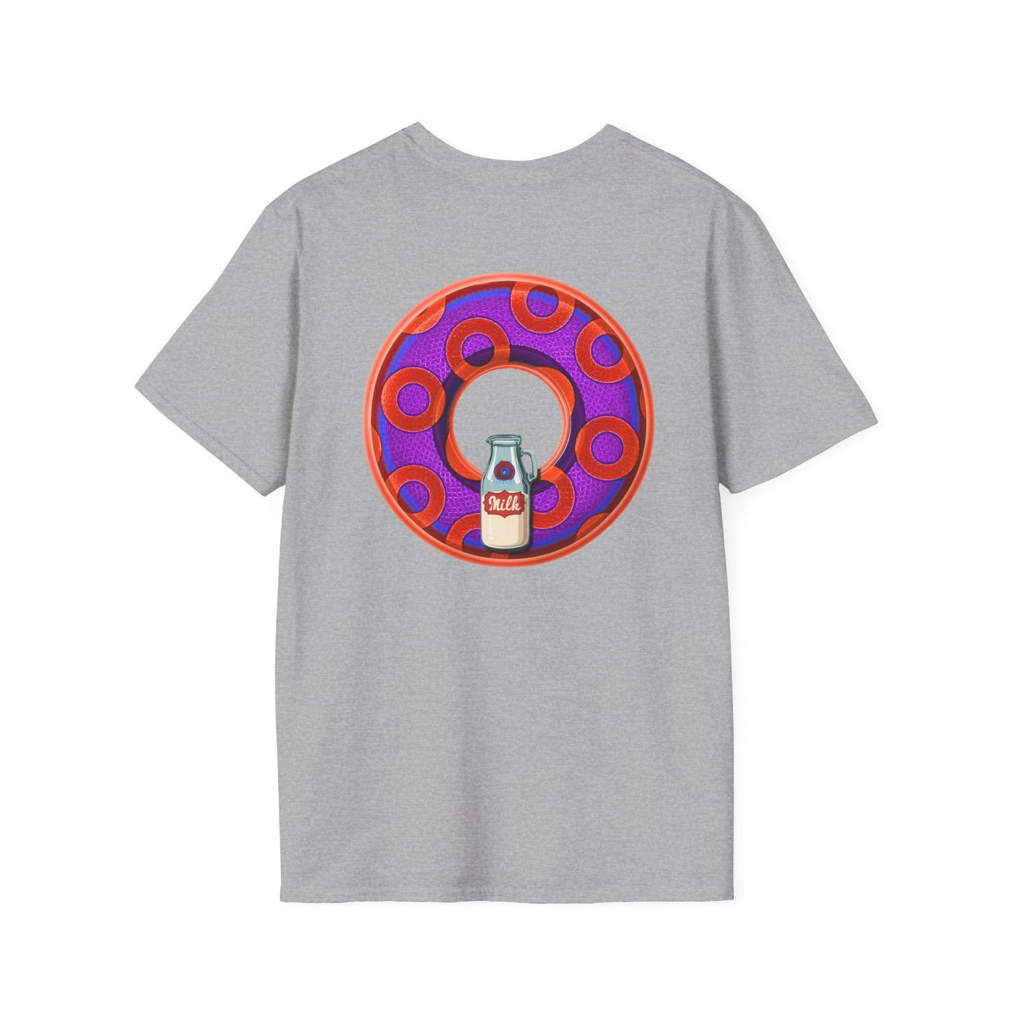 Classic Donut Tee - Unisex Soft-Style - "Wooked Cream - YEMSG Donut " -purple/red rustic paradox donut - variant 6