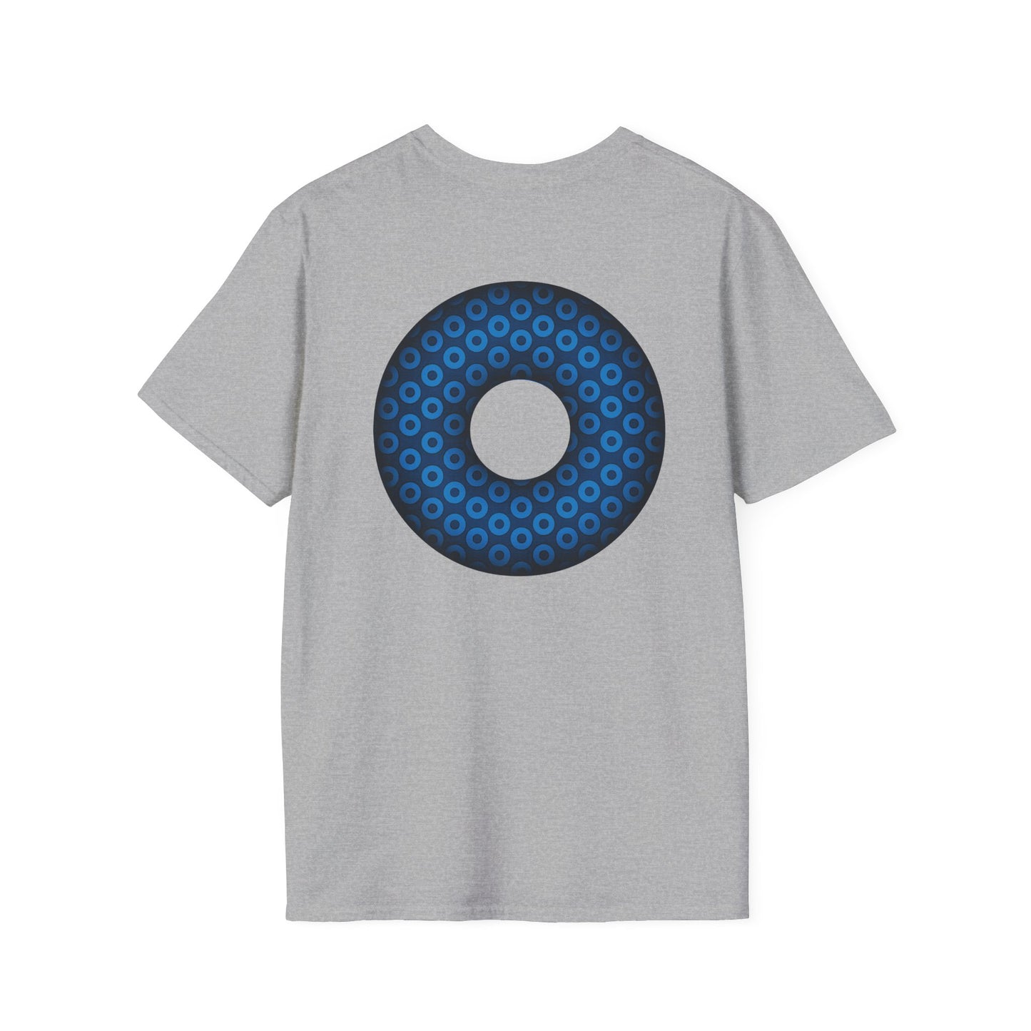 Plain Donuts/Unisex Soft-Style - "Plain Paradoxical Grided Donuts" - light blue/dark blue donuts