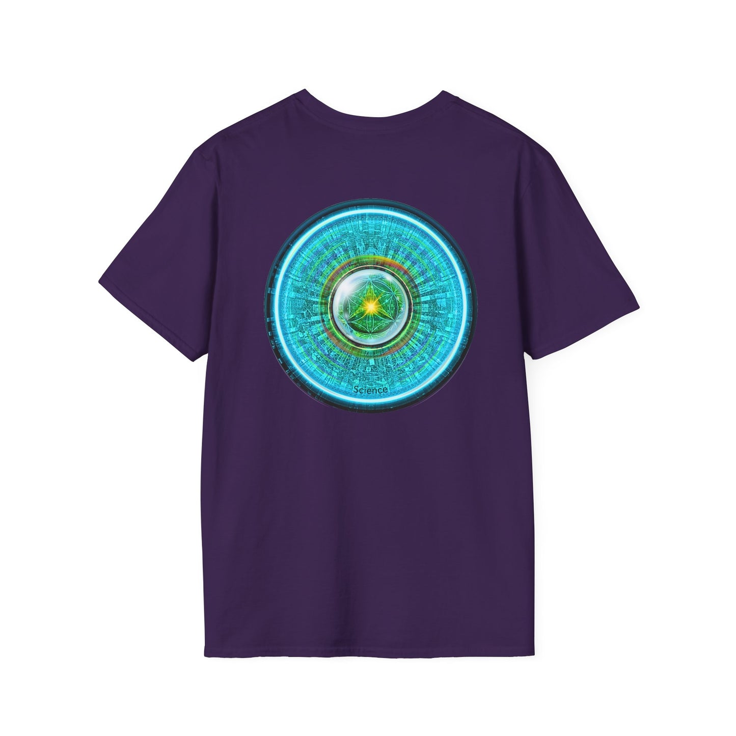 Classic Donut Tee - Unisex Soft-Style - "Donut of Life Tee" - vivid turquoise tube donut - variant 2