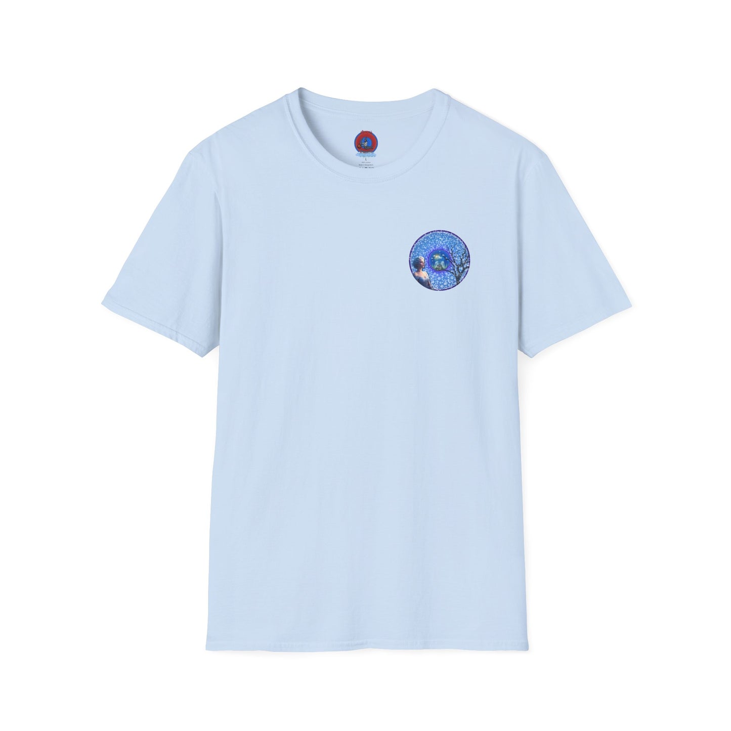 Classic Donut Tee - Unisex Soft-Style - "The Donut Locked in Glaciers" - series 1.0 - blue donut