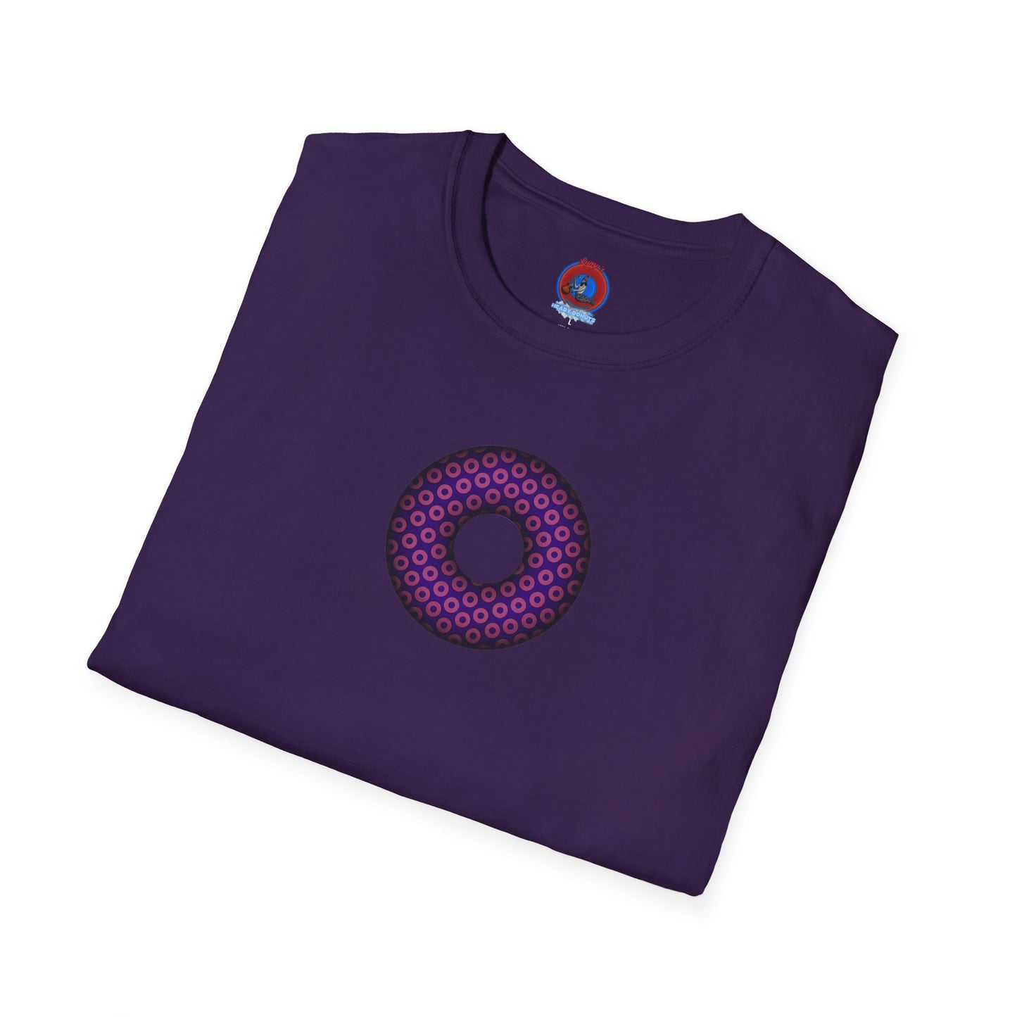 Plain Donuts/Unisex Soft-Style - "Plain Paradoxical Grided Donuts" - magenta/purple donuts