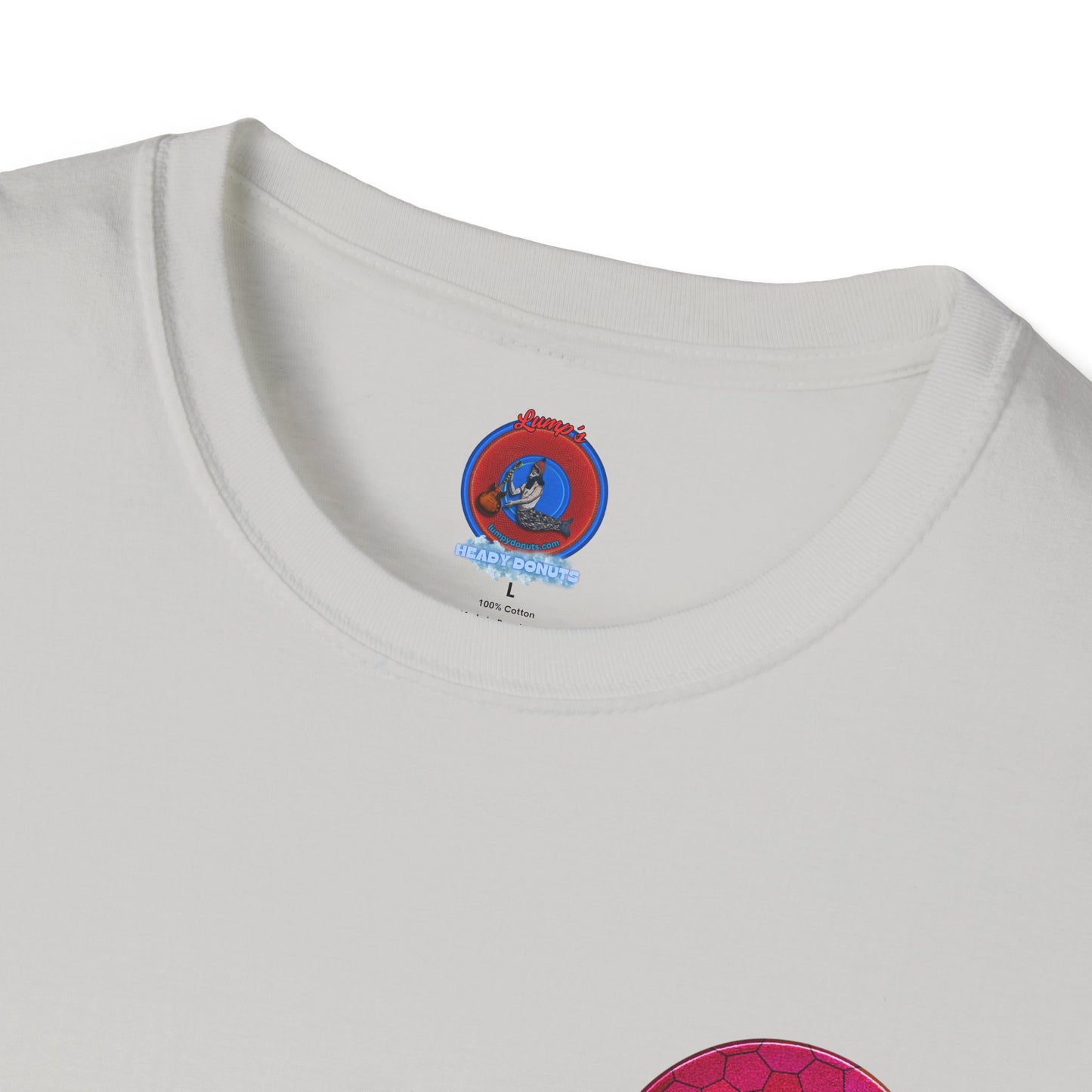 Classic Donut Tee - Unisex Soft-Style - "Dr. Albert Hofmann's Favorite Donut" - series 1.0  - variant 2 - magenta hexadonut