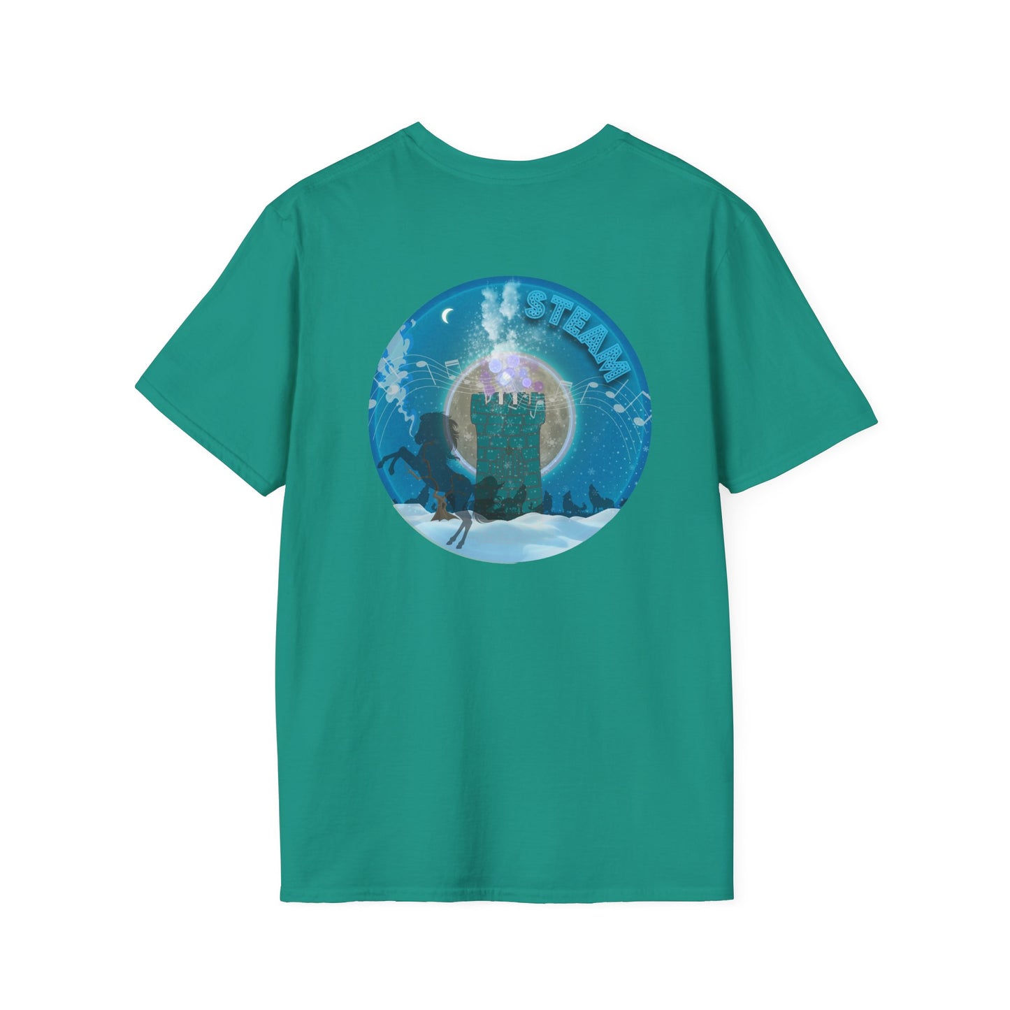 Classic Donut Tee - Unisex Soft-Style - "Steaming Fresh Donuts" - series 1.0 - vivid blue donut