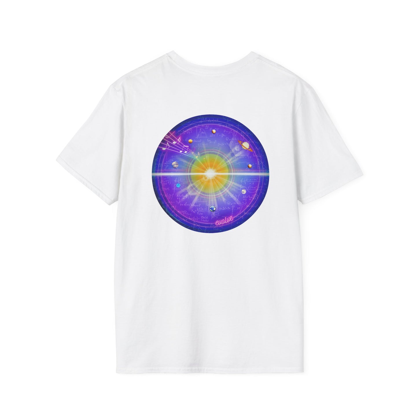 Classic Donut Tee - Unisex Soft-Style - "The Quite Profound Donut" - series 1.0  - blue/purple/magenta donut