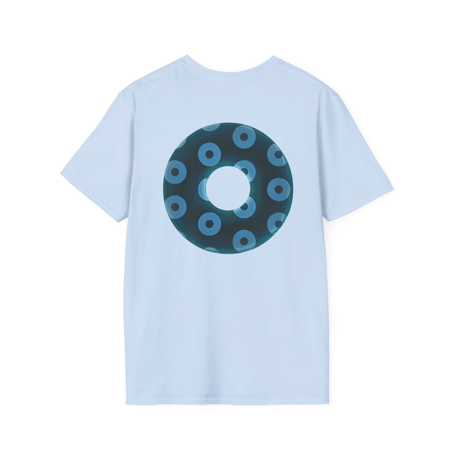 Plain Donuts/Unisex Soft-Style - "Plain Blimpy Paradoxical Donuts" - dark teal/light blue donuts