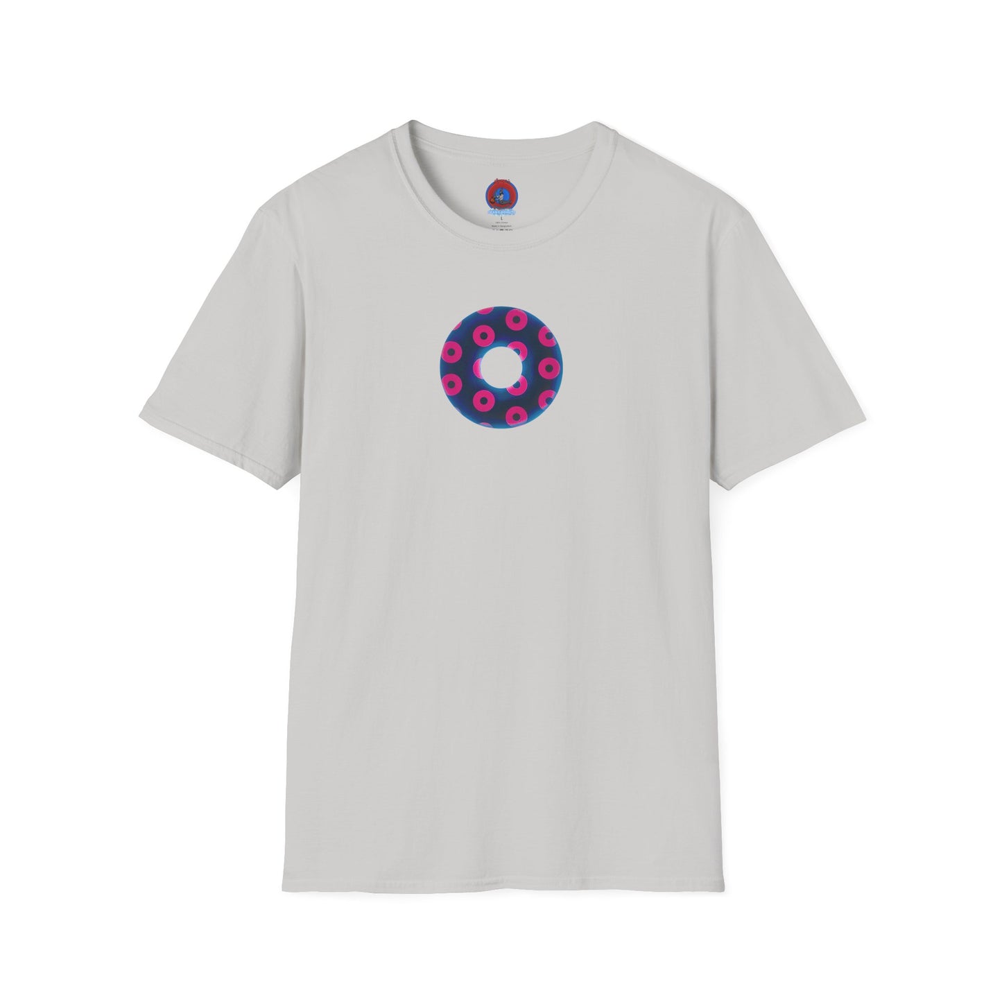 Plain Donuts/Unisex Soft-Style - "Plain Blimpy Paradoxical Donuts" - dark blue/hot pink donuts