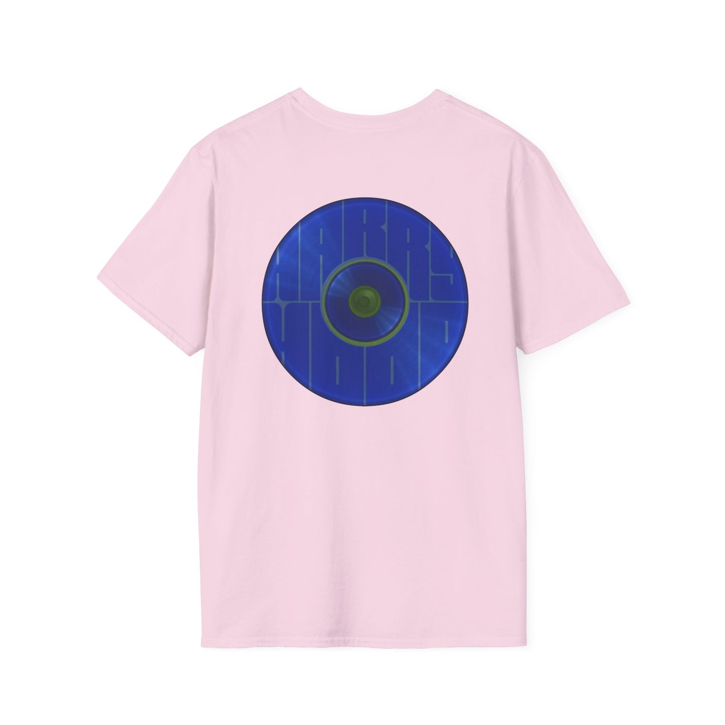 Classic Donut Tee - Unisex Soft-Style - "Harry's Hoodlum Donut" - series 1.0  - variant 3 - lights off/blue donut(s)