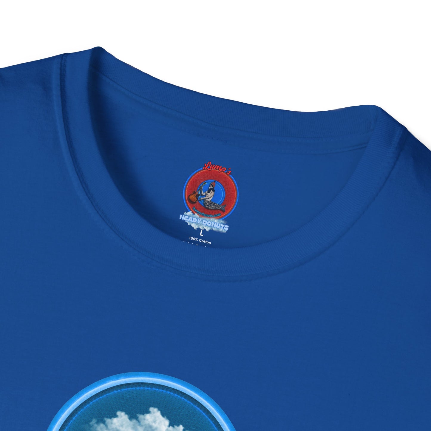 Classic Donut Tee - Unisex Soft-Style - "Got Rhombus?" - series 1.0  - variant 1 - blue/blue donut