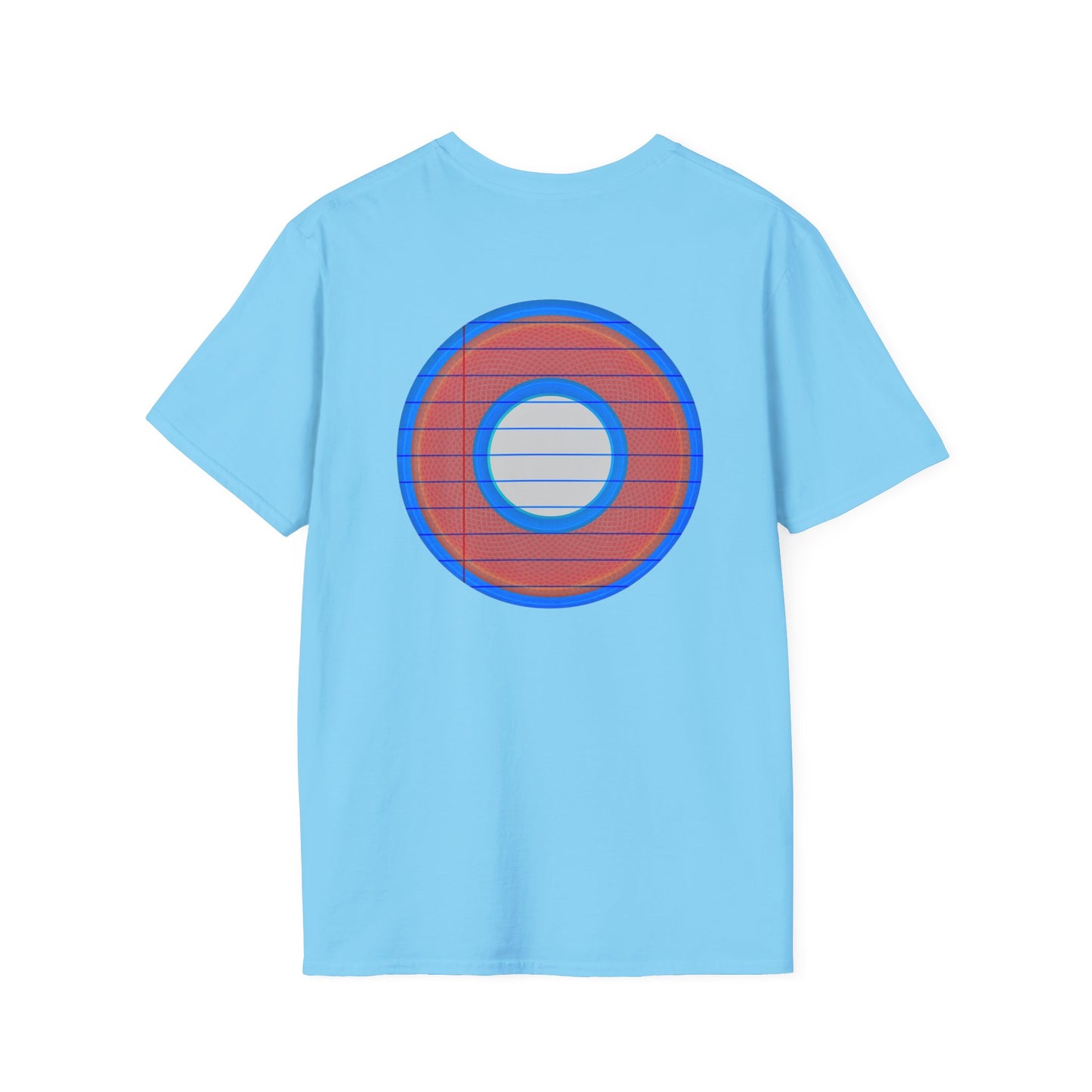Classic Donut Tee - Unisex Soft-Style - "That's 1 Tasty Donut" - series 1.0  - variant 2 - red donut w/blank page