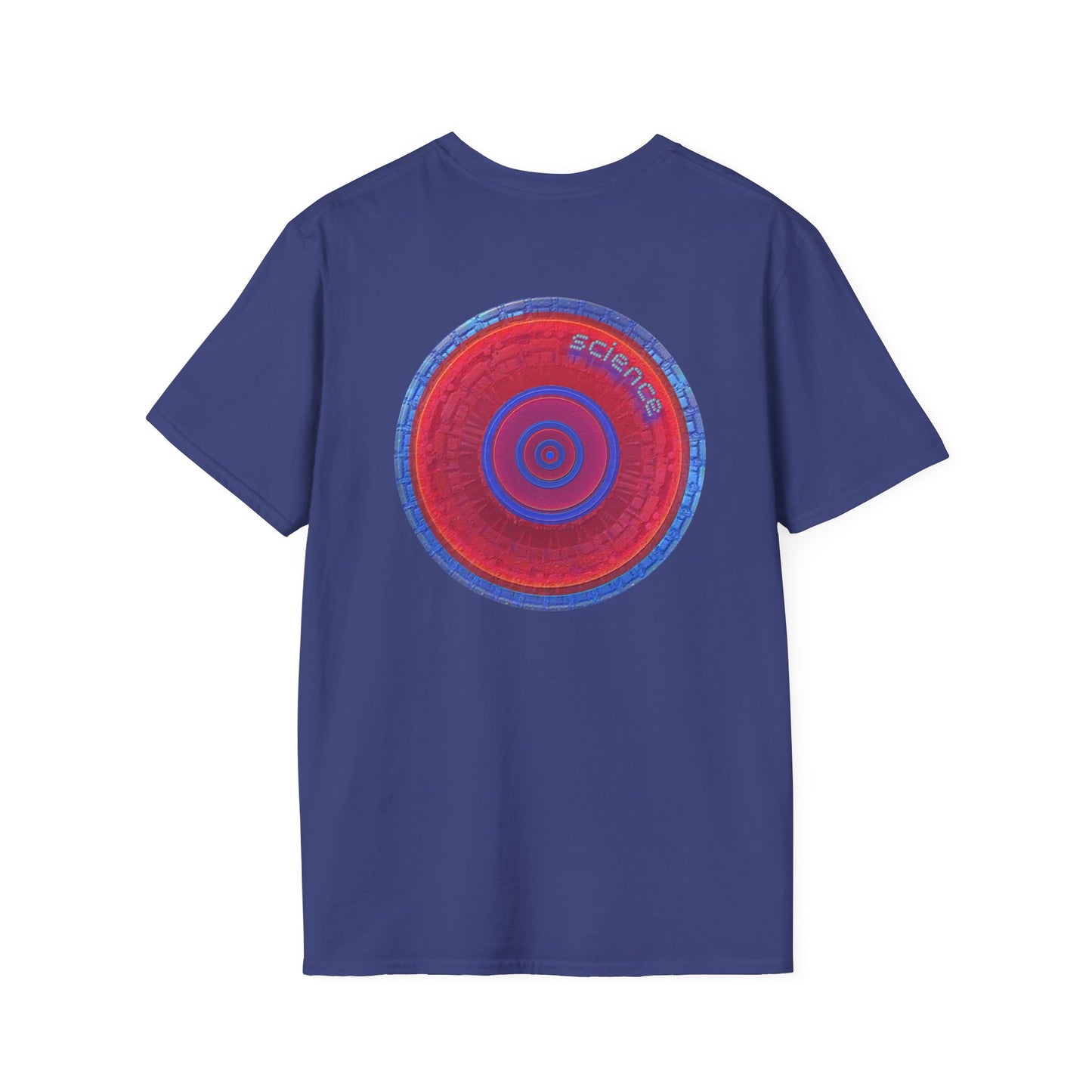Classic Donut Tee - Unisex Soft-Style - "Tube Donuts" - series 1.0 - red donut/lighter blue bordering