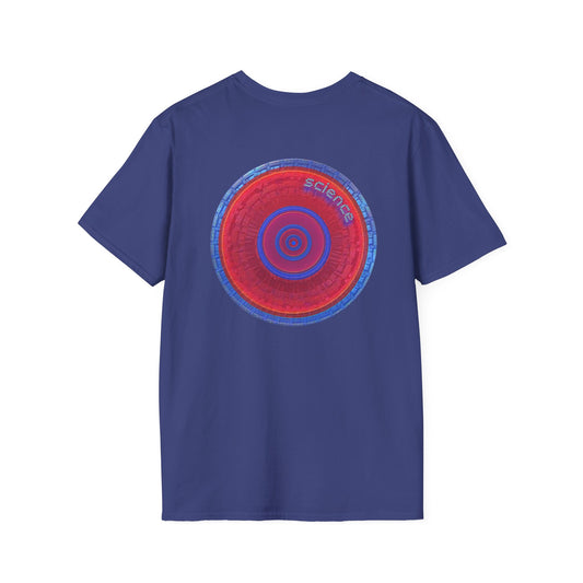 Classic Donut Tee - Unisex Soft-Style - "Tube Donuts" - series 1.0 - red donut/lighter blue bordering