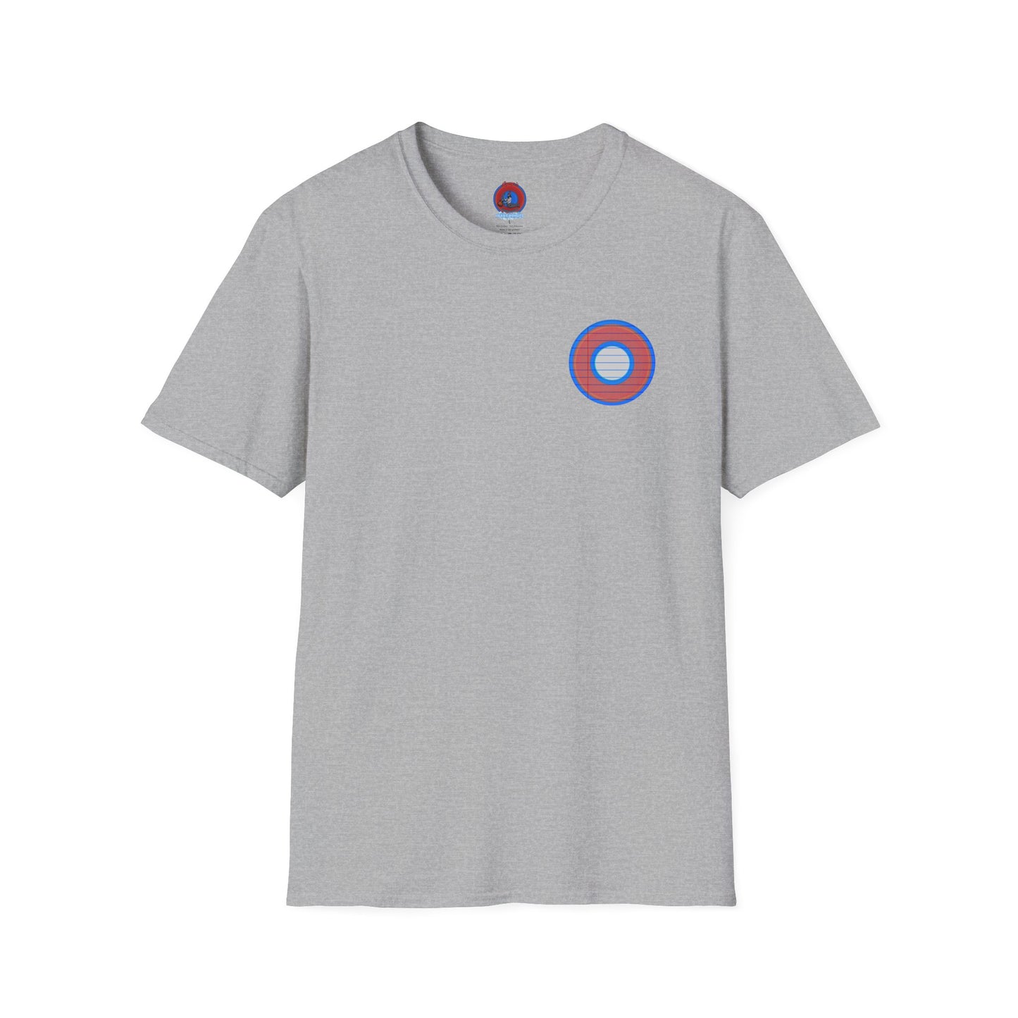 Classic Donut Tee - Unisex Soft-Style - "That's 1 Tasty Donut" - series 1.0  - variant 2 - red donut w/blank page
