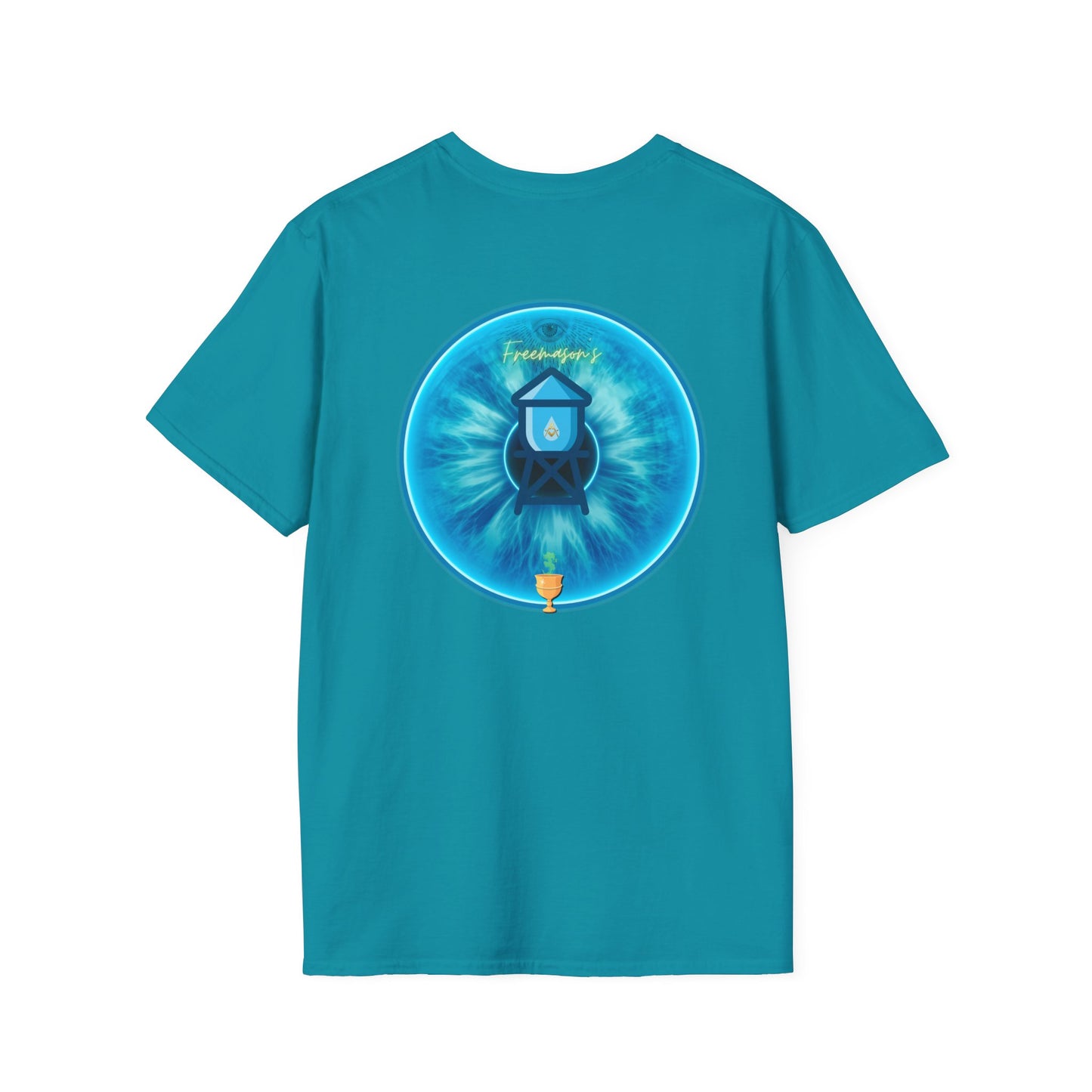 Classic Donut Tee - Unisex Soft-Style - "The Peering Donut of Opacity" - light blue idonut - variant 2