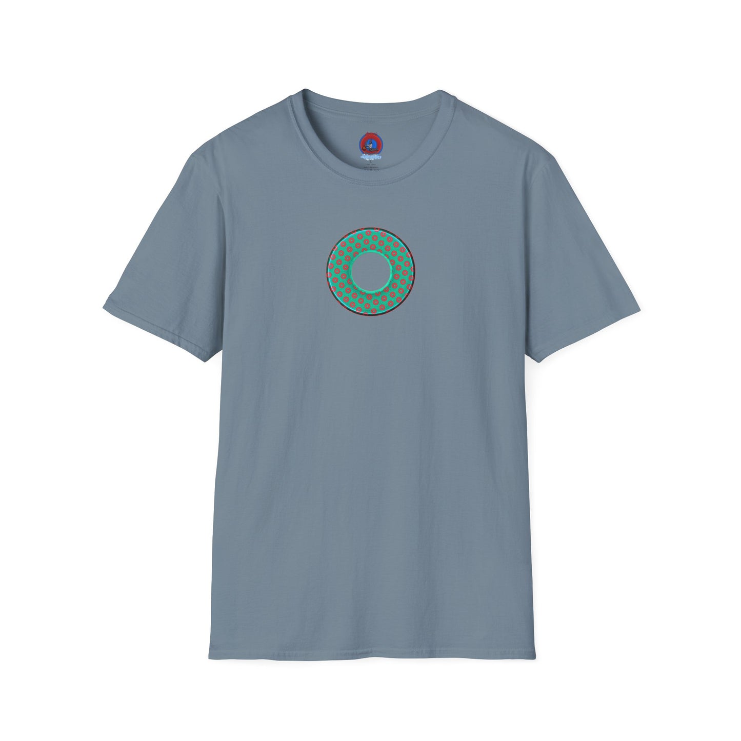 Plain Donuts/Unisex Soft-Style - "Plain Electric Paradoxical Donuts" - light green/red donuts